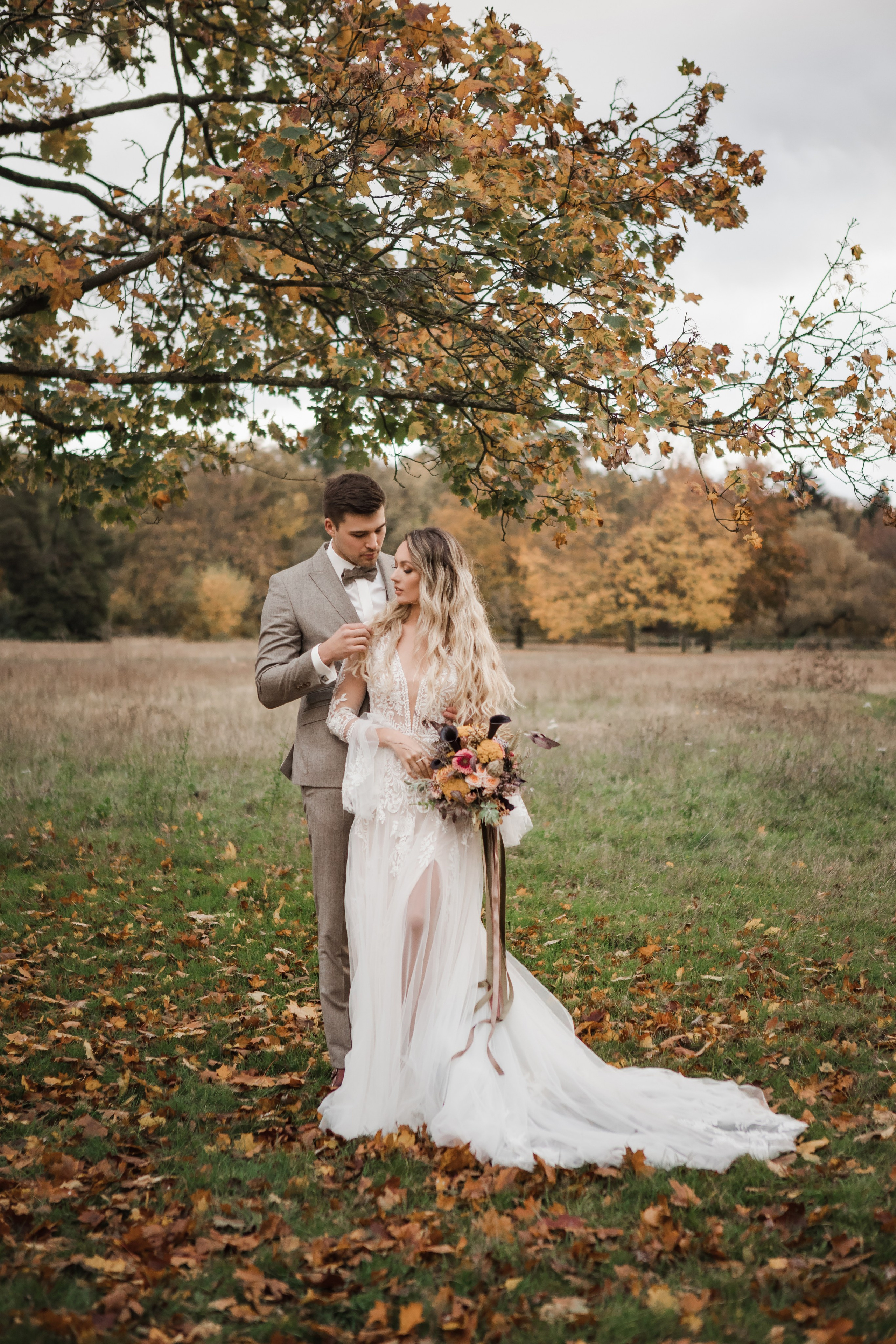 Осенняя свадьба на природе. Фотограф из Ганновера Анна Хорст