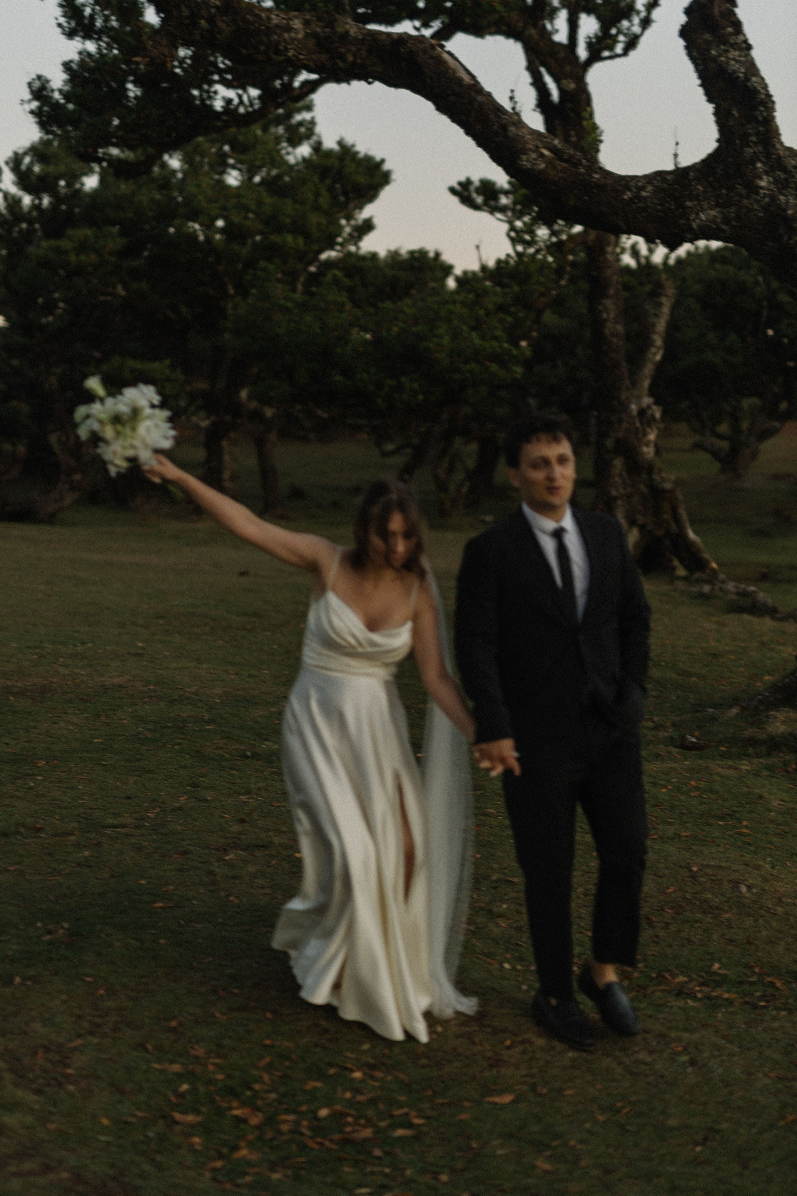 Small wedding ceremony in Madeira forest