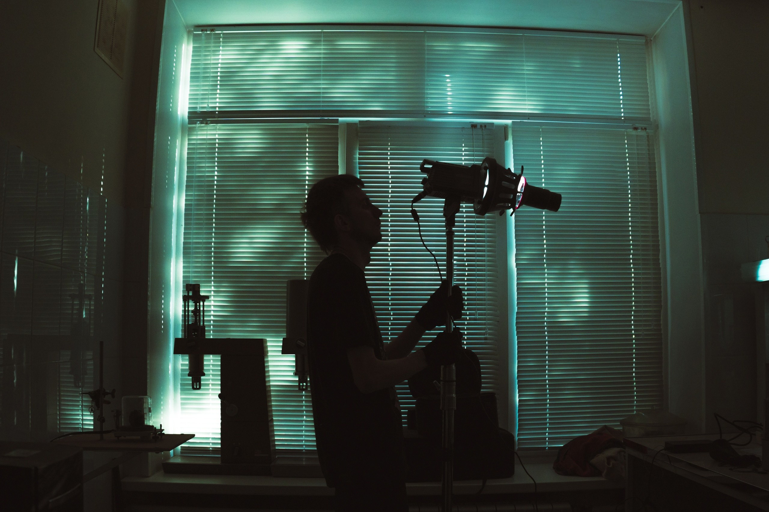 Backstage of the shooting of a advertising video