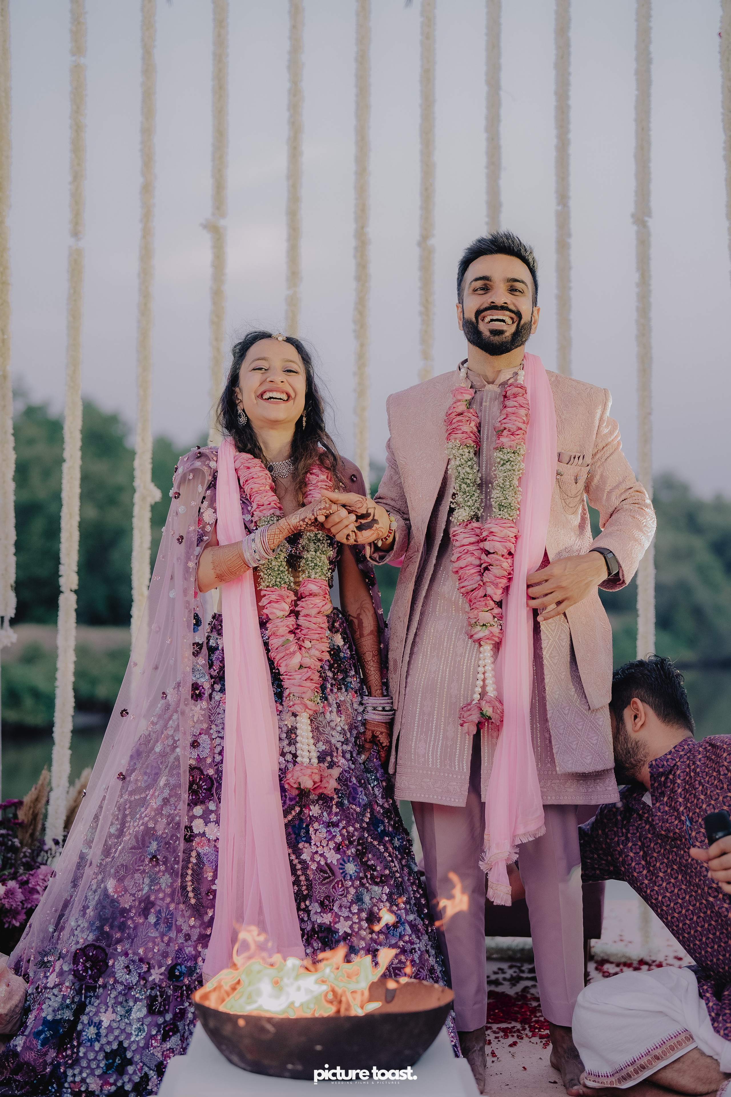 Varamala Ft. Barbie & Aneesh. Fine art Wedding Photographers in India & Canada