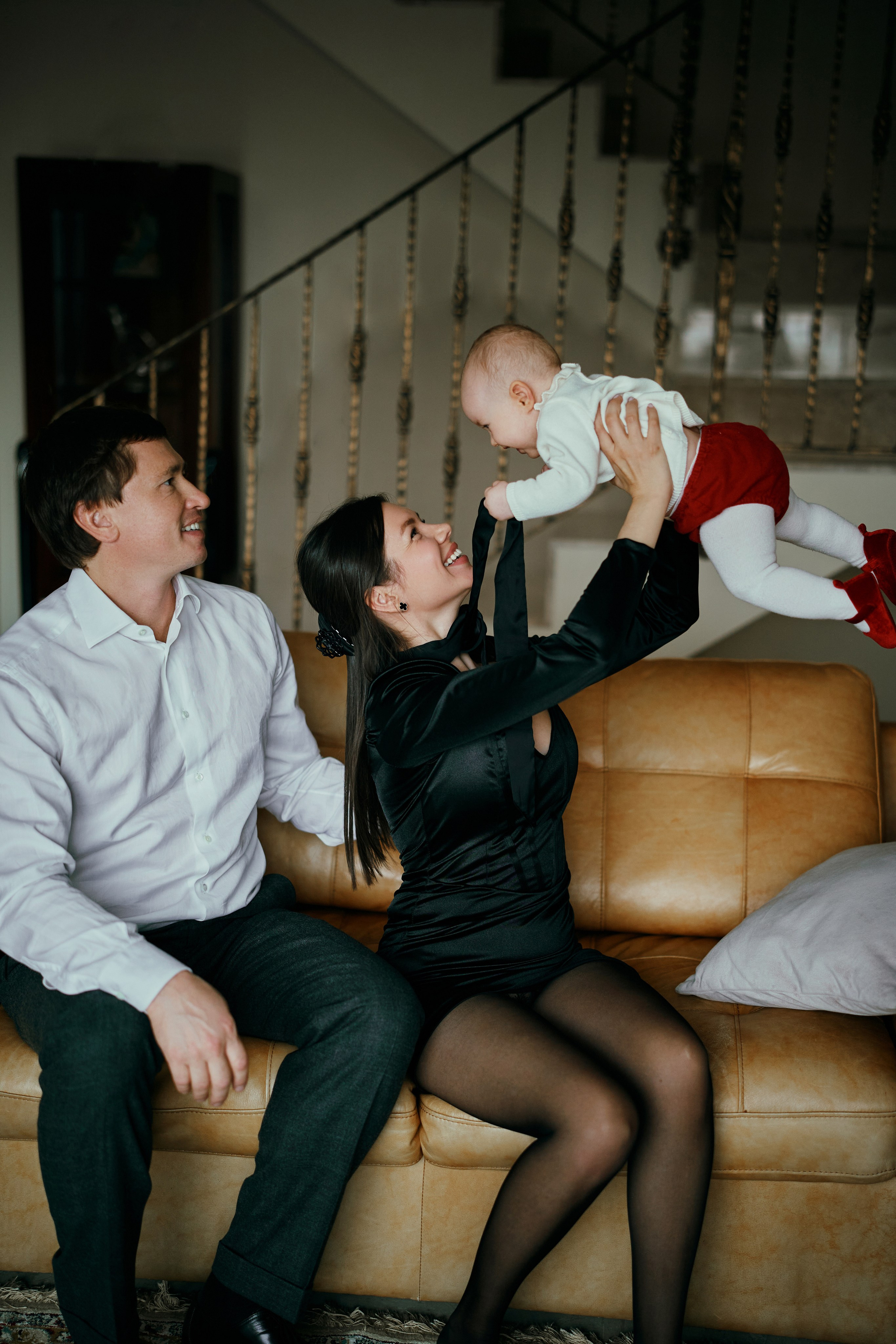 Юрий, Наталья и Алина. Первый новый год. Фотограф в Барселоне Жанна Захарченко