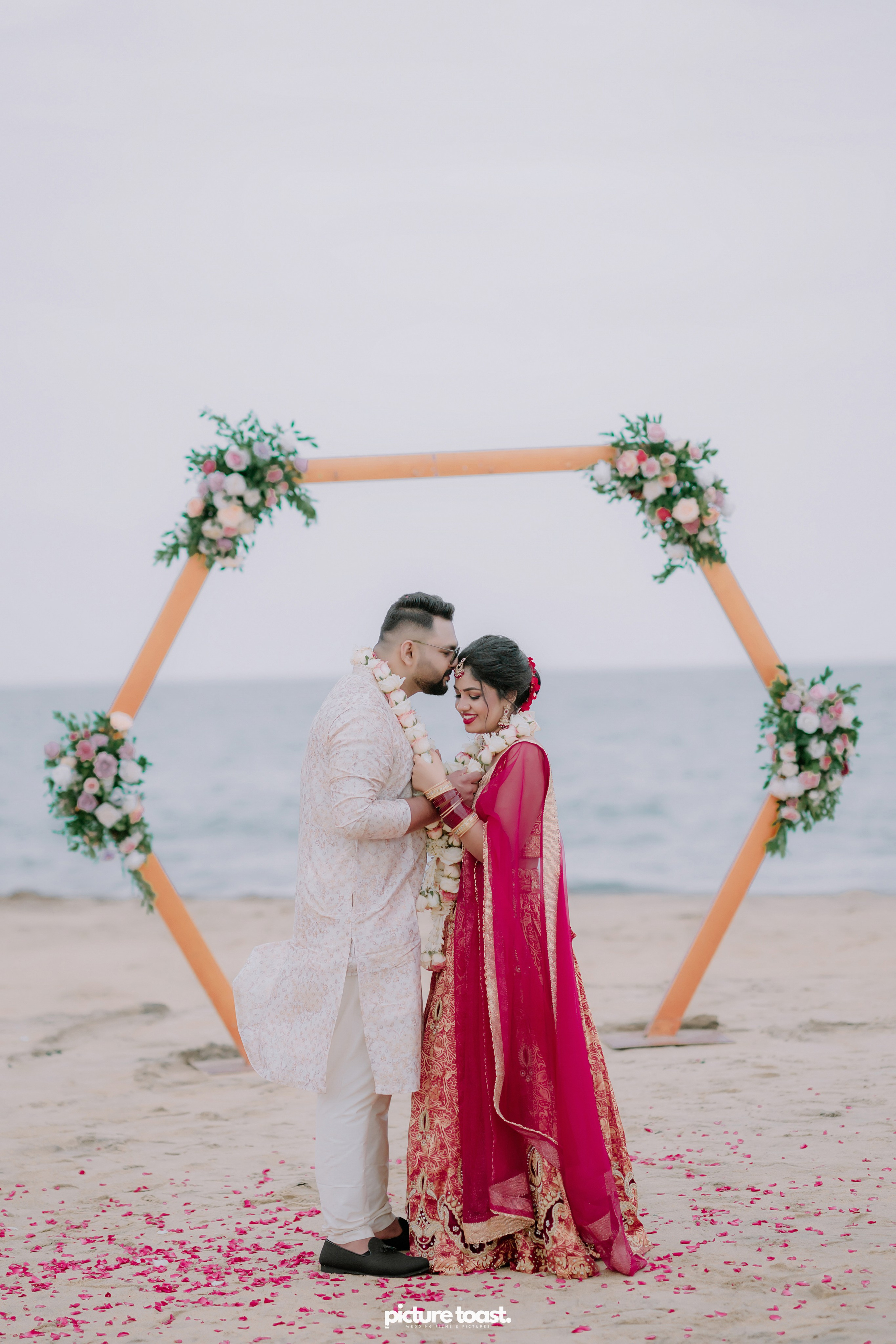 Beach Wedding! Ft. Malavika & Vishnu. Fine art Wedding Photographers in India & Canada