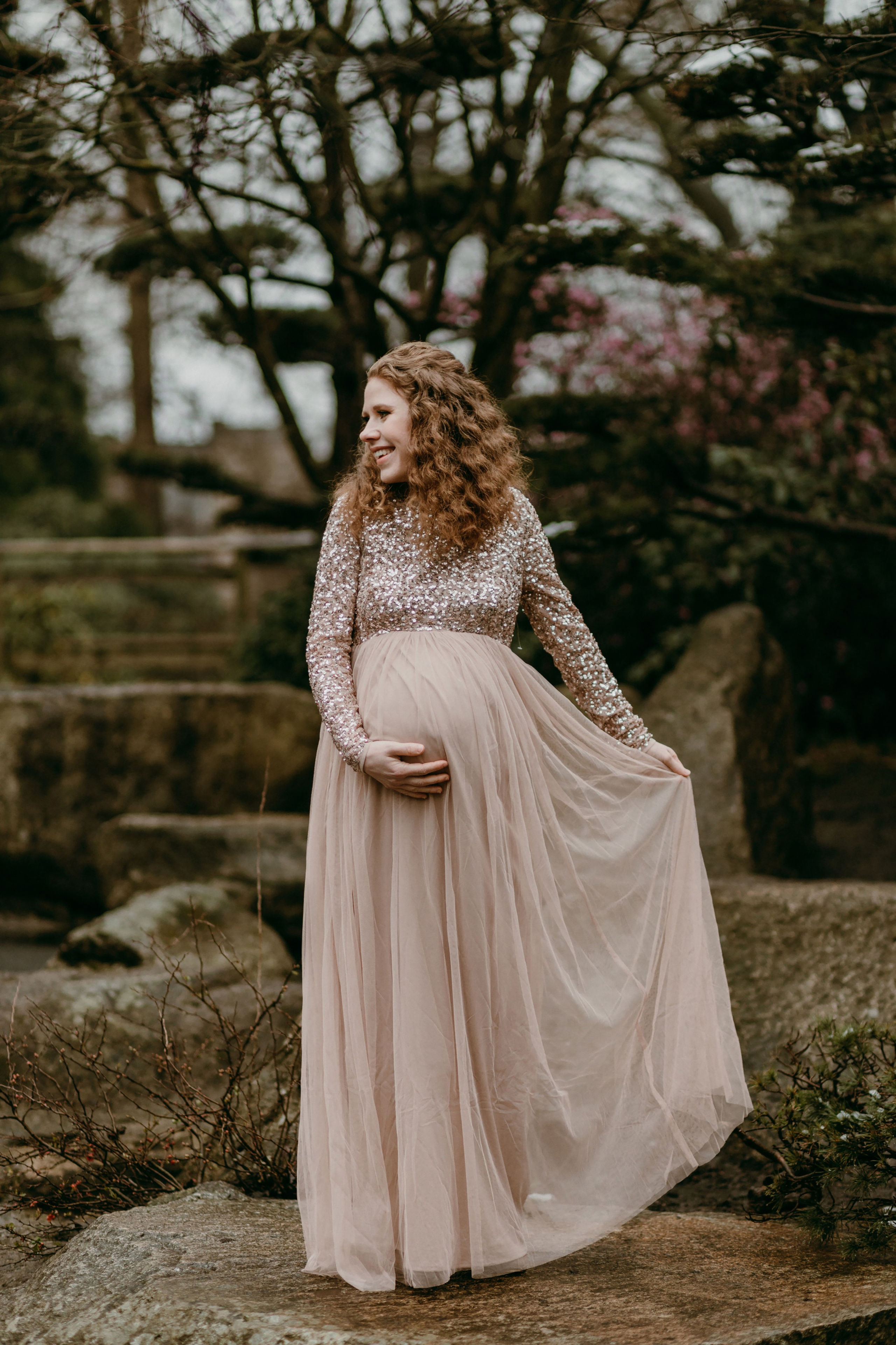 Babybauch-Fotoshooting in Planten un Blomen in Hamburg. Maria Chistyakovа — Fotografin in Karlsruhe, Baden-Baden und Umgebung