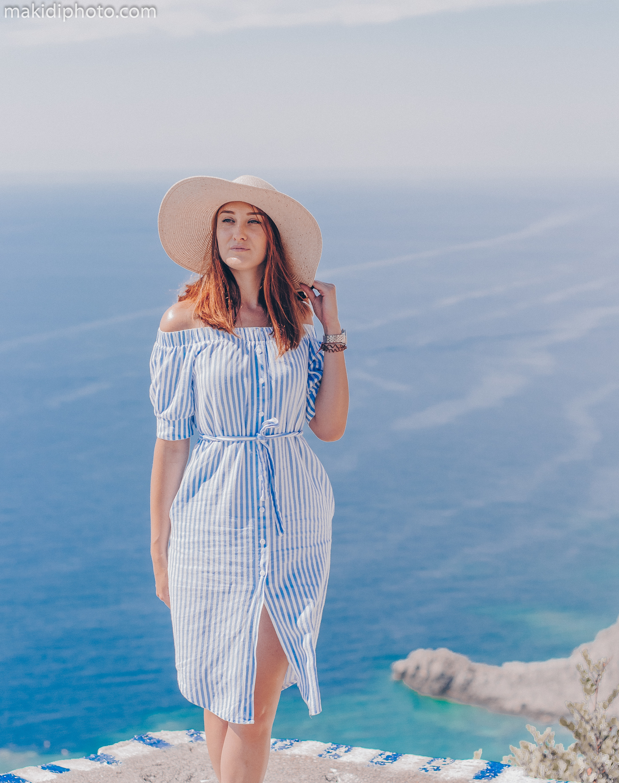 My beautiful girl. Photographer at Santorini