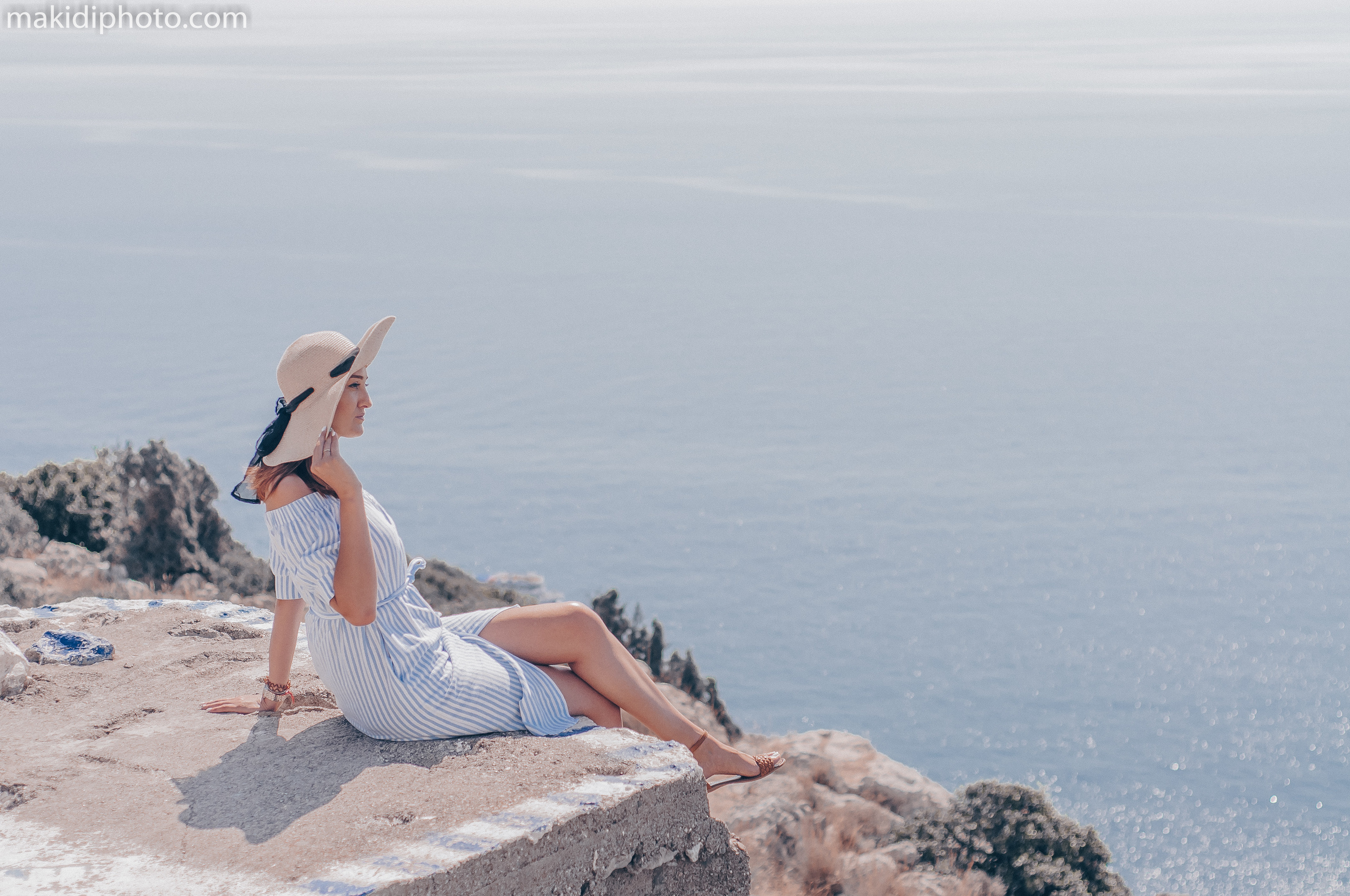 My beautiful girl. Photographer at Santorini