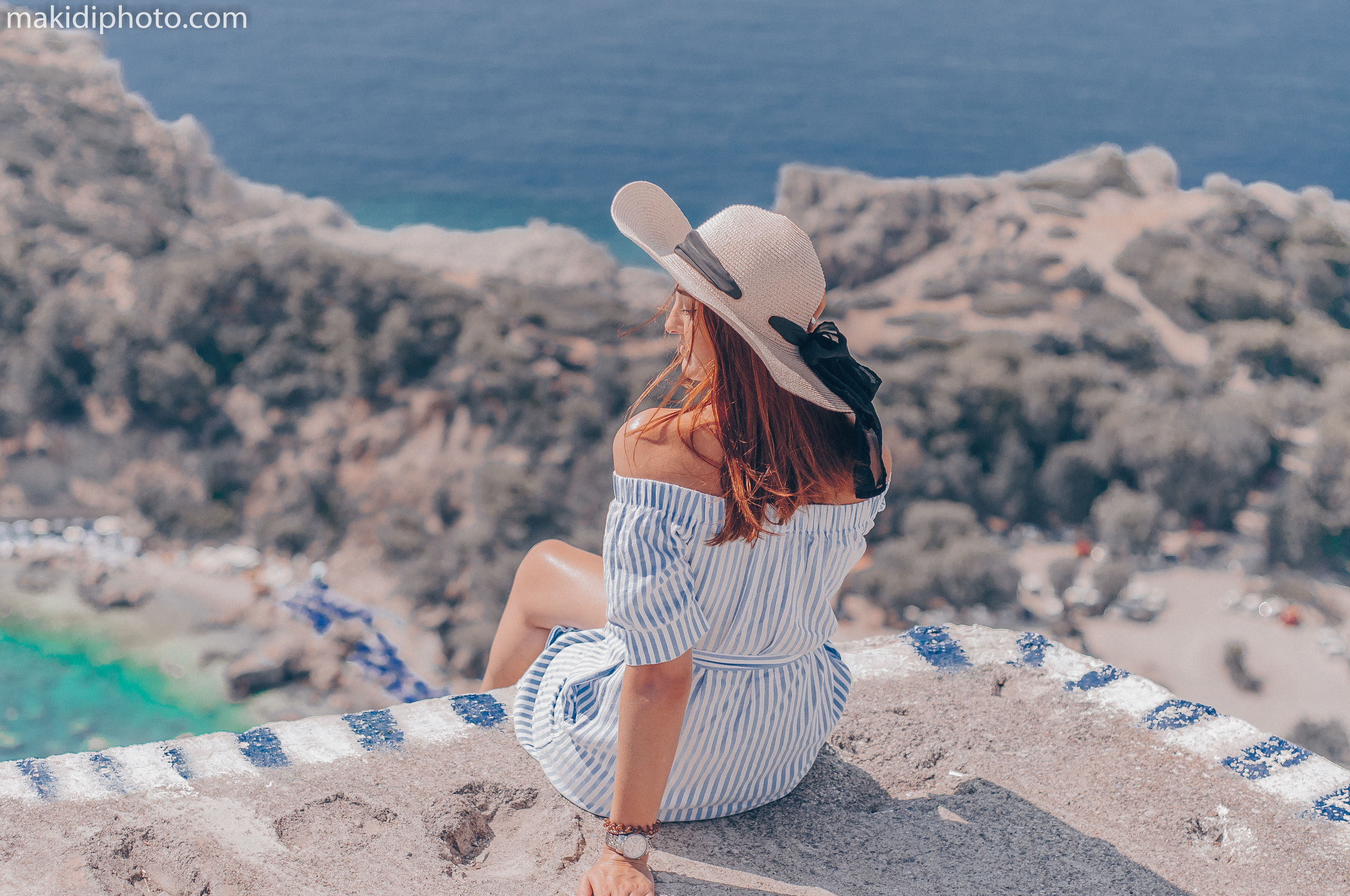 My beautiful girl. Photographer at Santorini