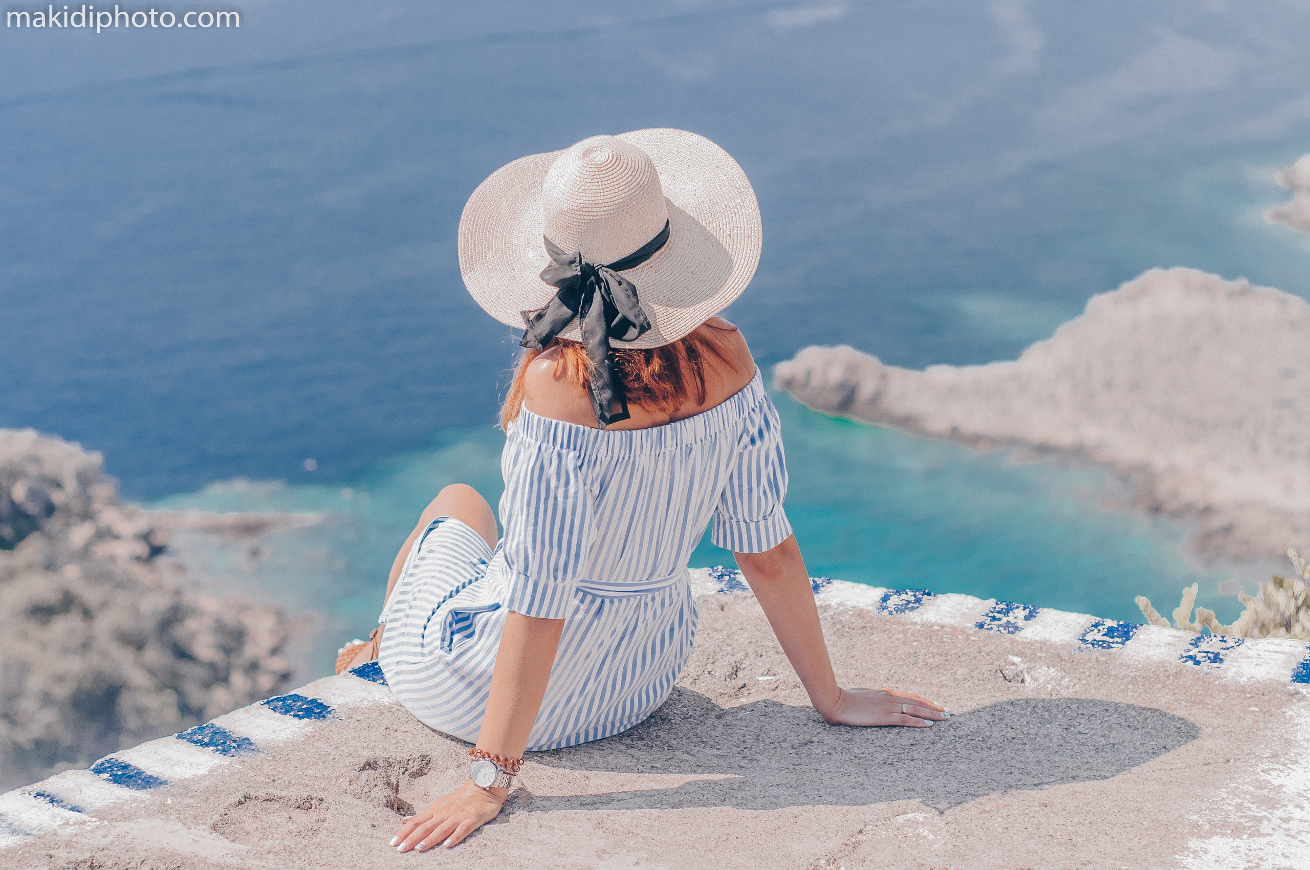 My beautiful girl. Photographer at Santorini