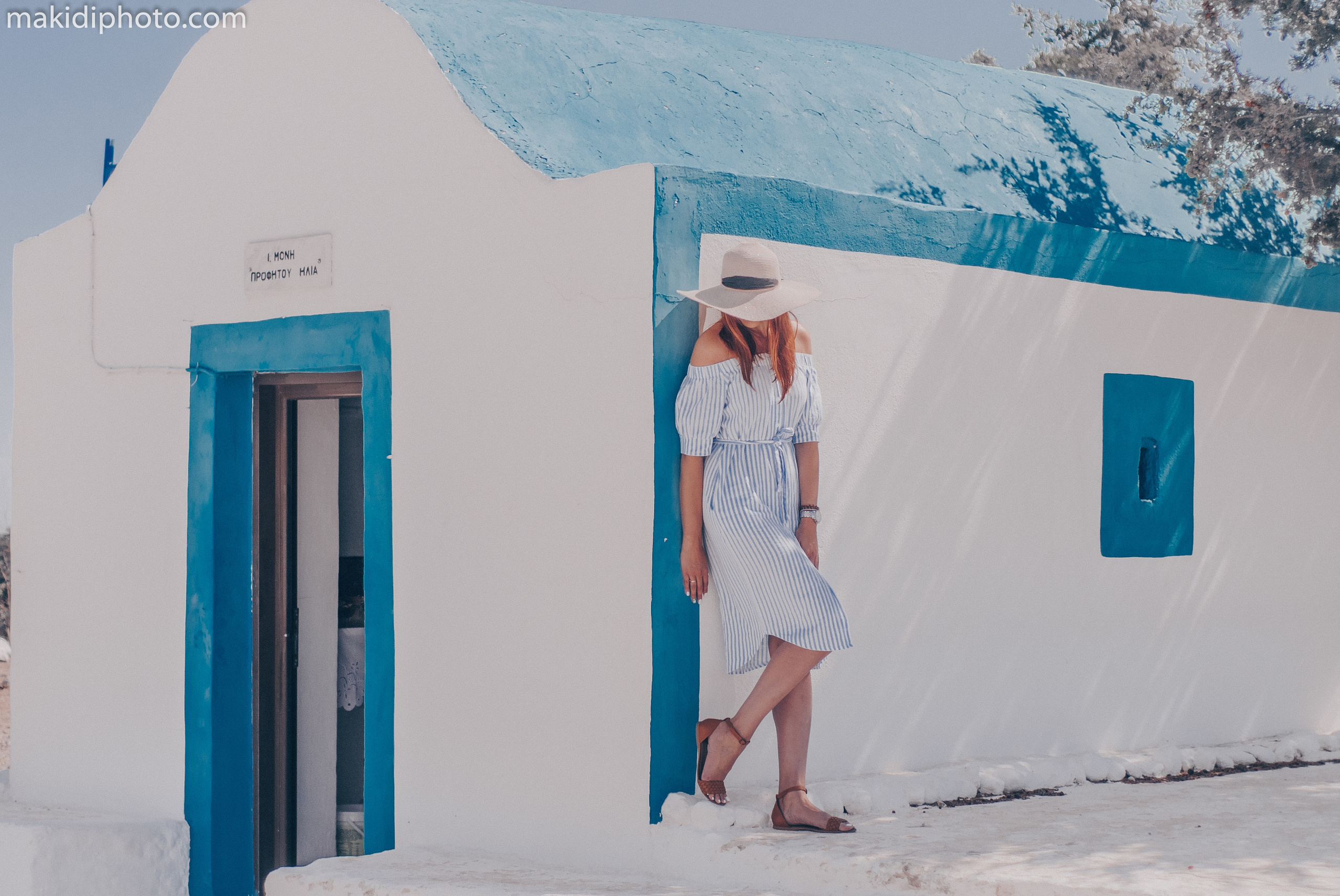 My beautiful girl. Photographer at Santorini