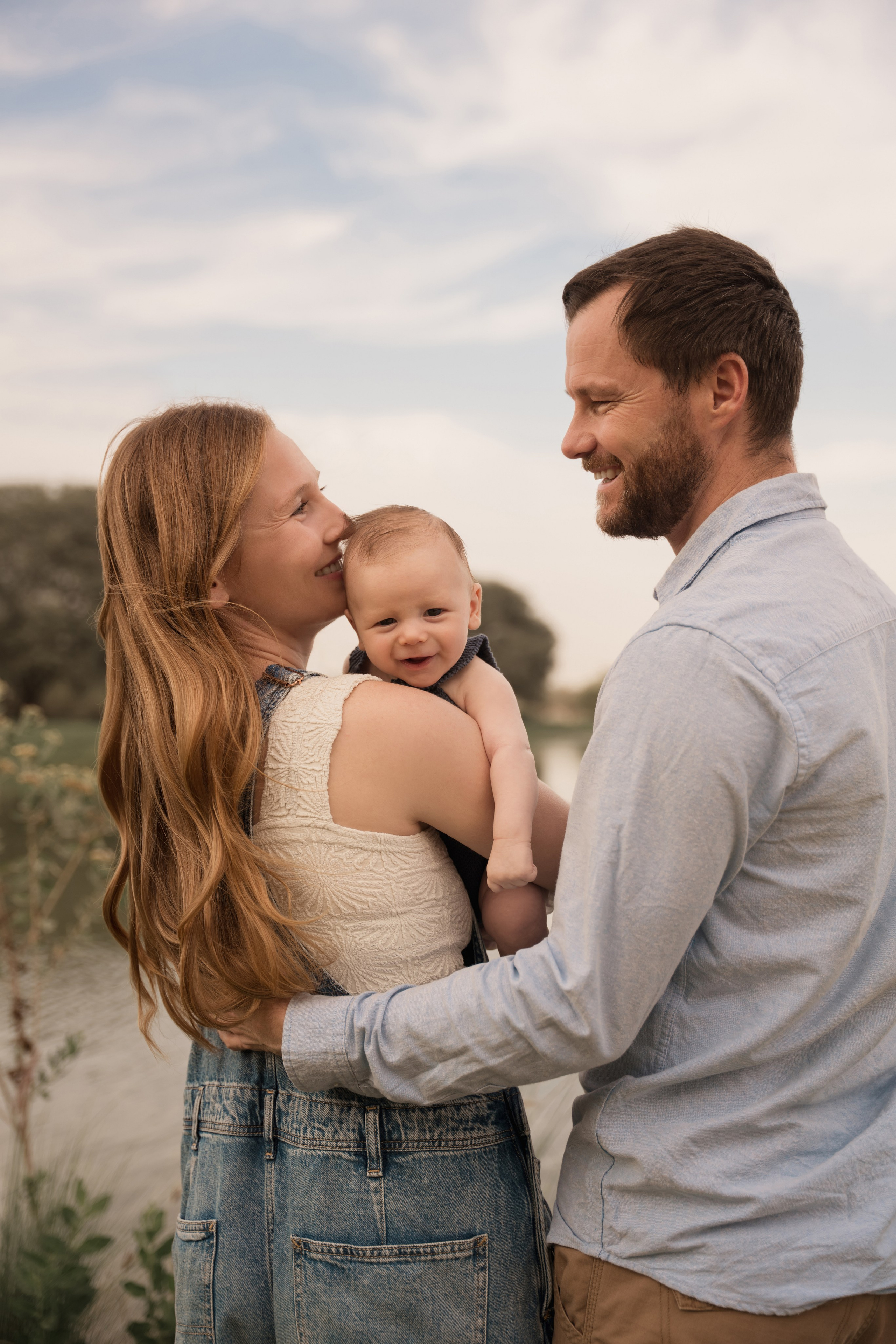 Celebrating 2 months milestone by the lake. Angela Iakovleva — Family Photographer in Dubai