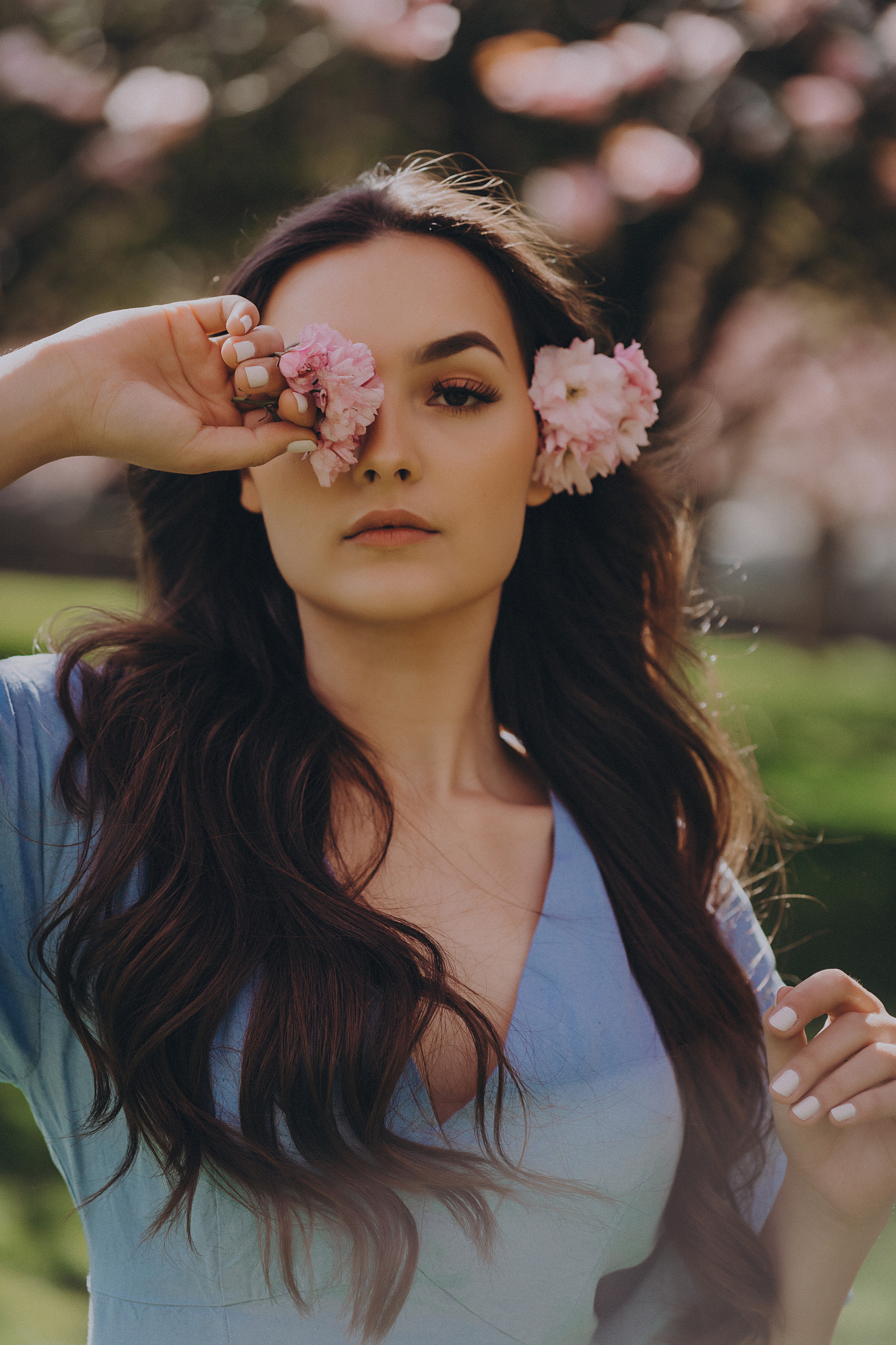 Eliza in cherry trees. Maternity/Love story/Wedding photographer