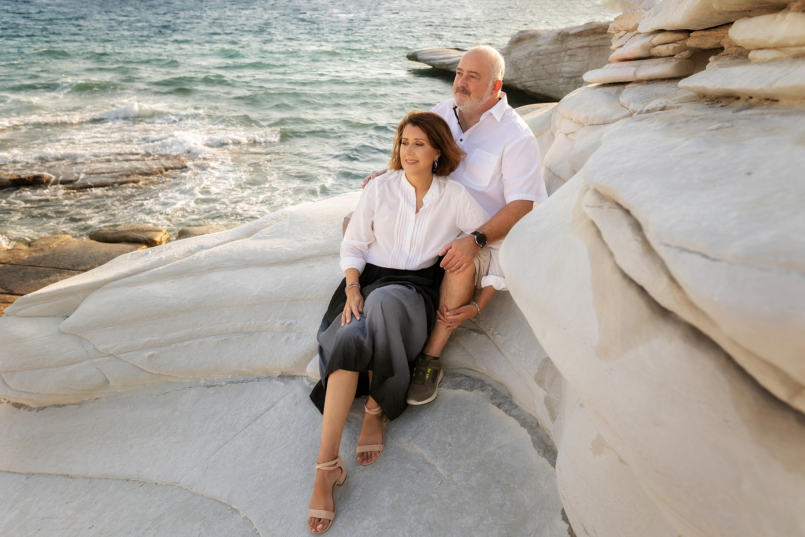 Закат на Белых Скалах. Фотограф на Кипре