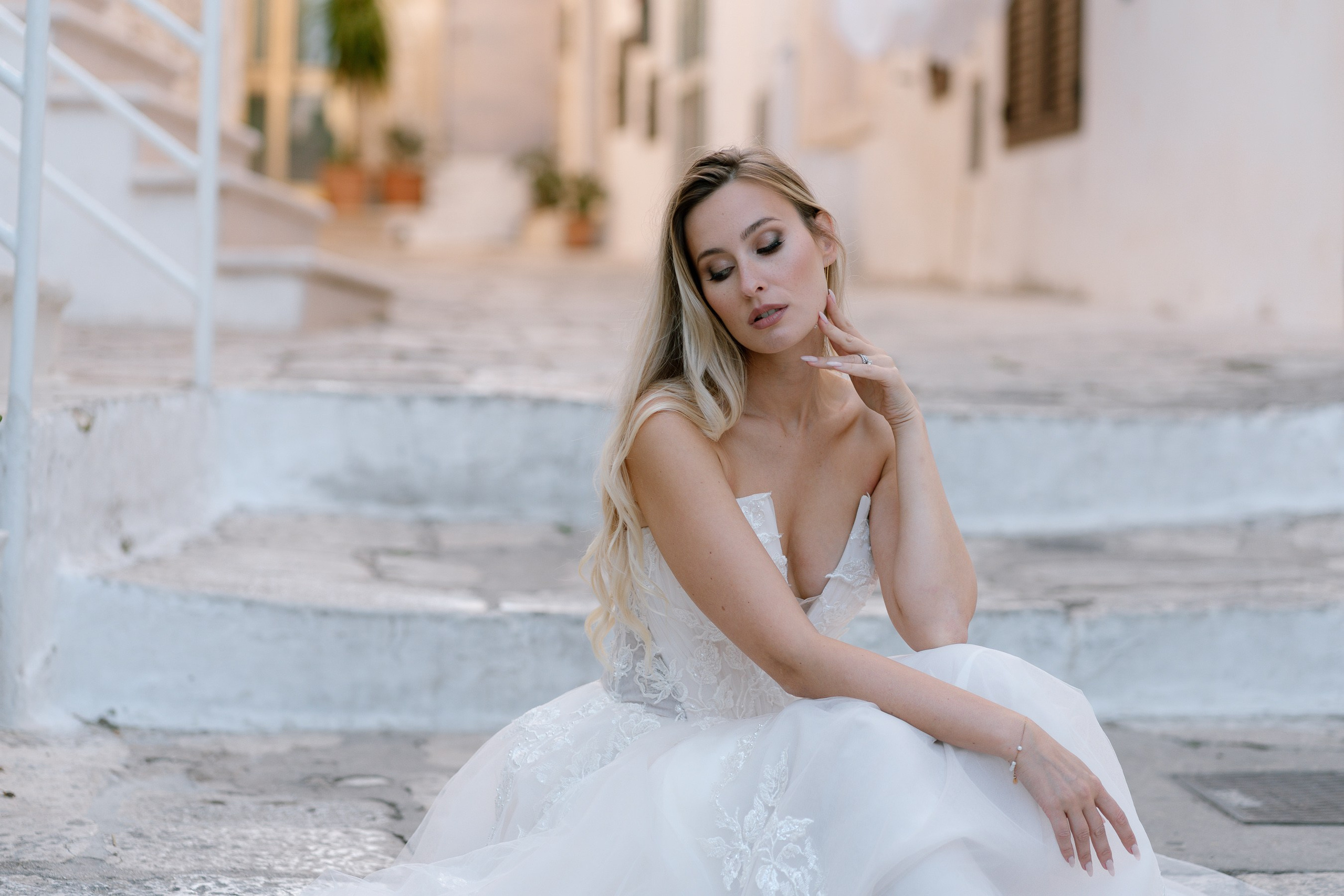 Elegant bridal beauty look created for a destination bride