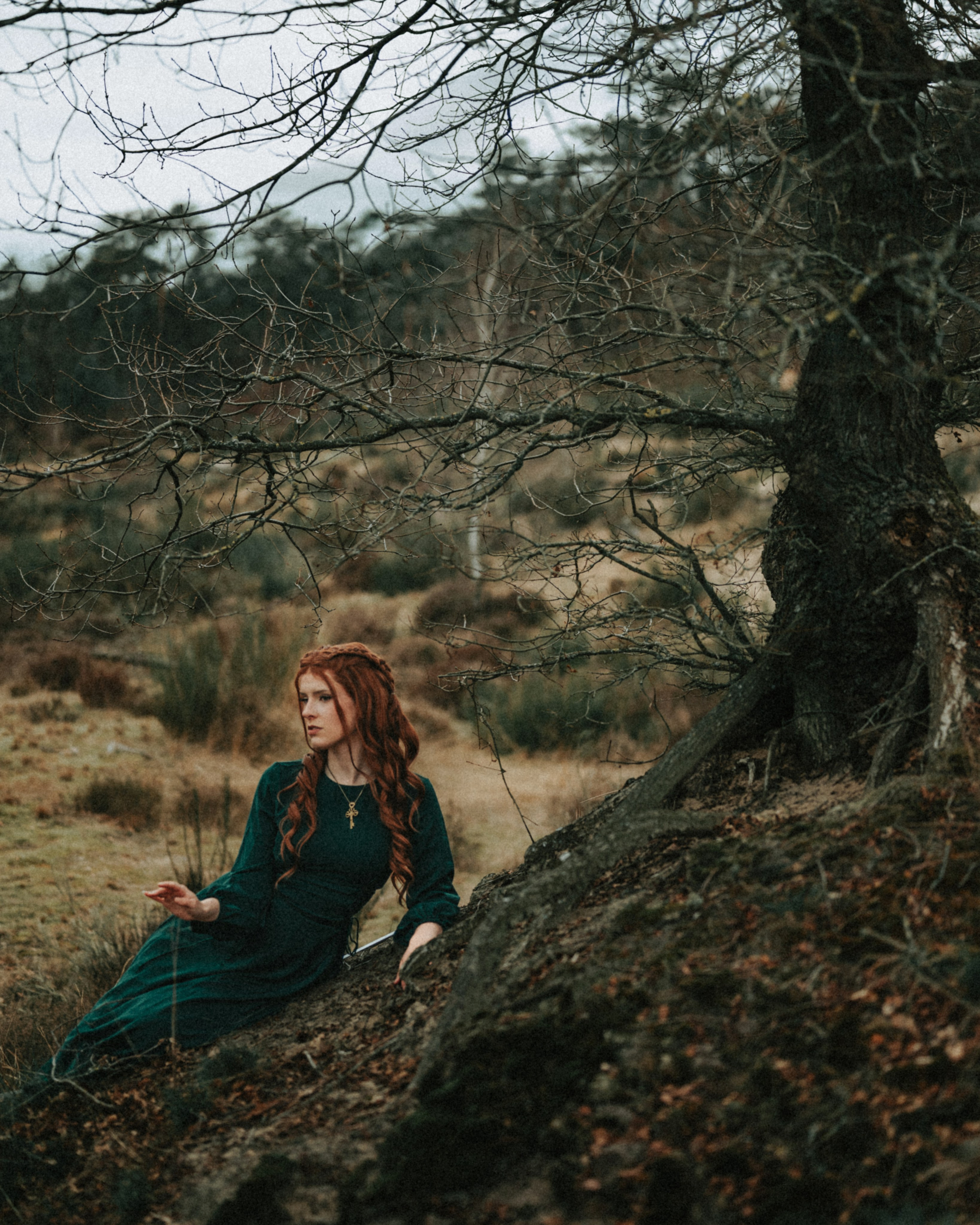 Warrior Princess Portrait Session in Heather Fields. Moth & Moss Photography