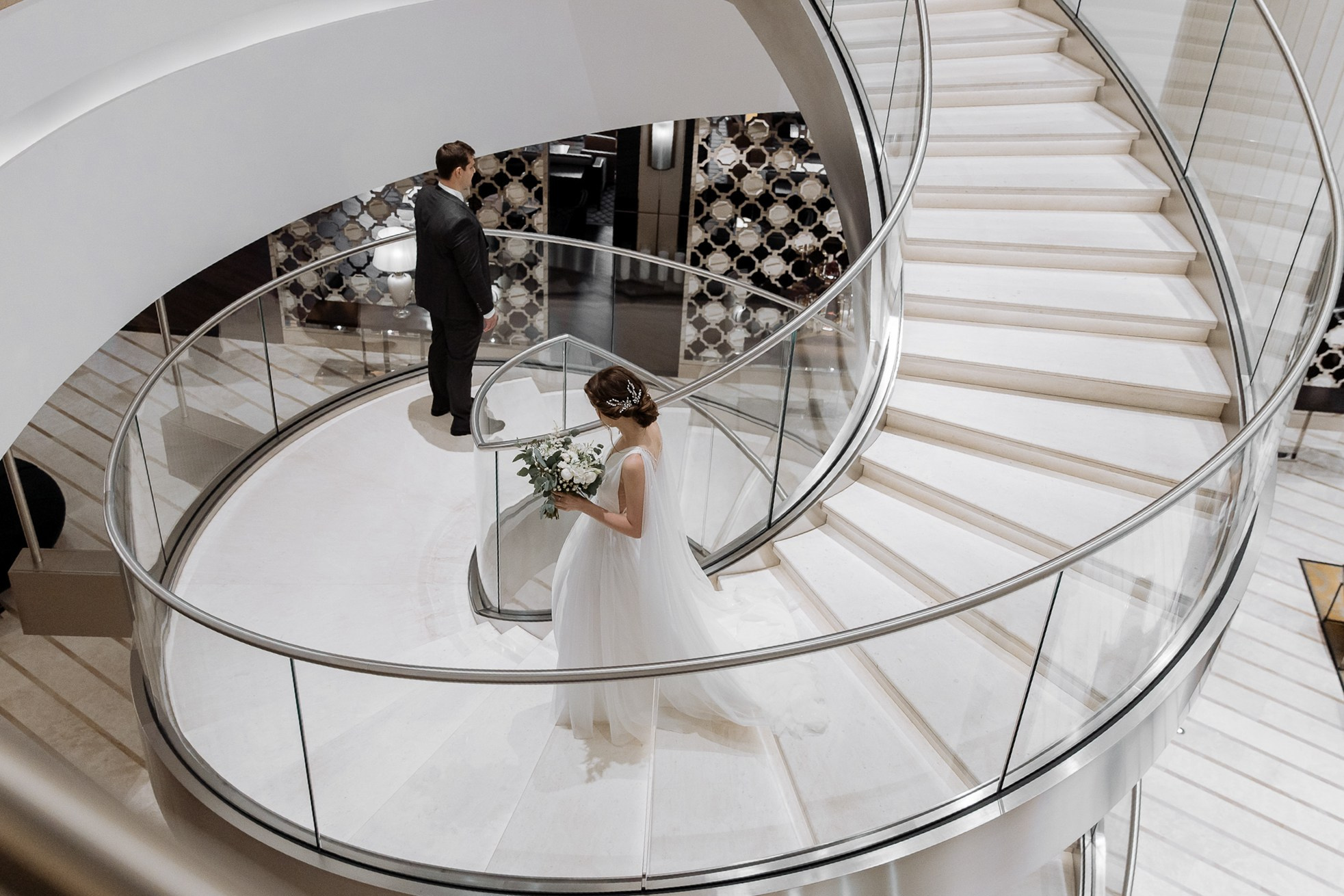 The first look, by Bude, Cornwall wedding photographer.