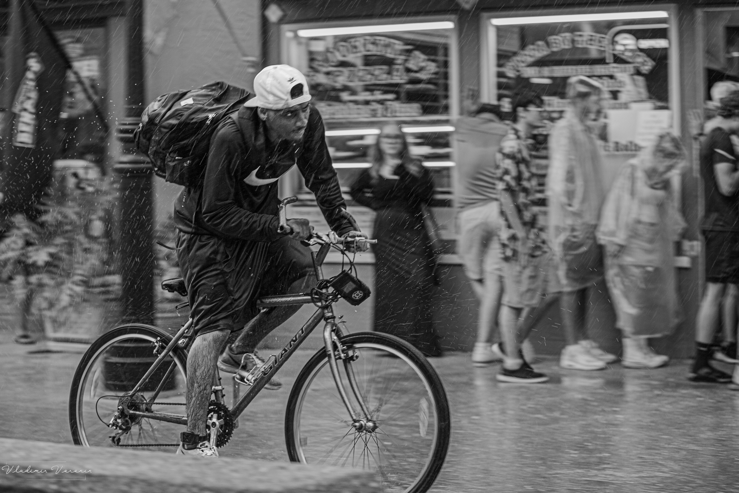 Rain in downtown. Family Portrait Photography in St. Augustine | Vladimir Voronin and Son