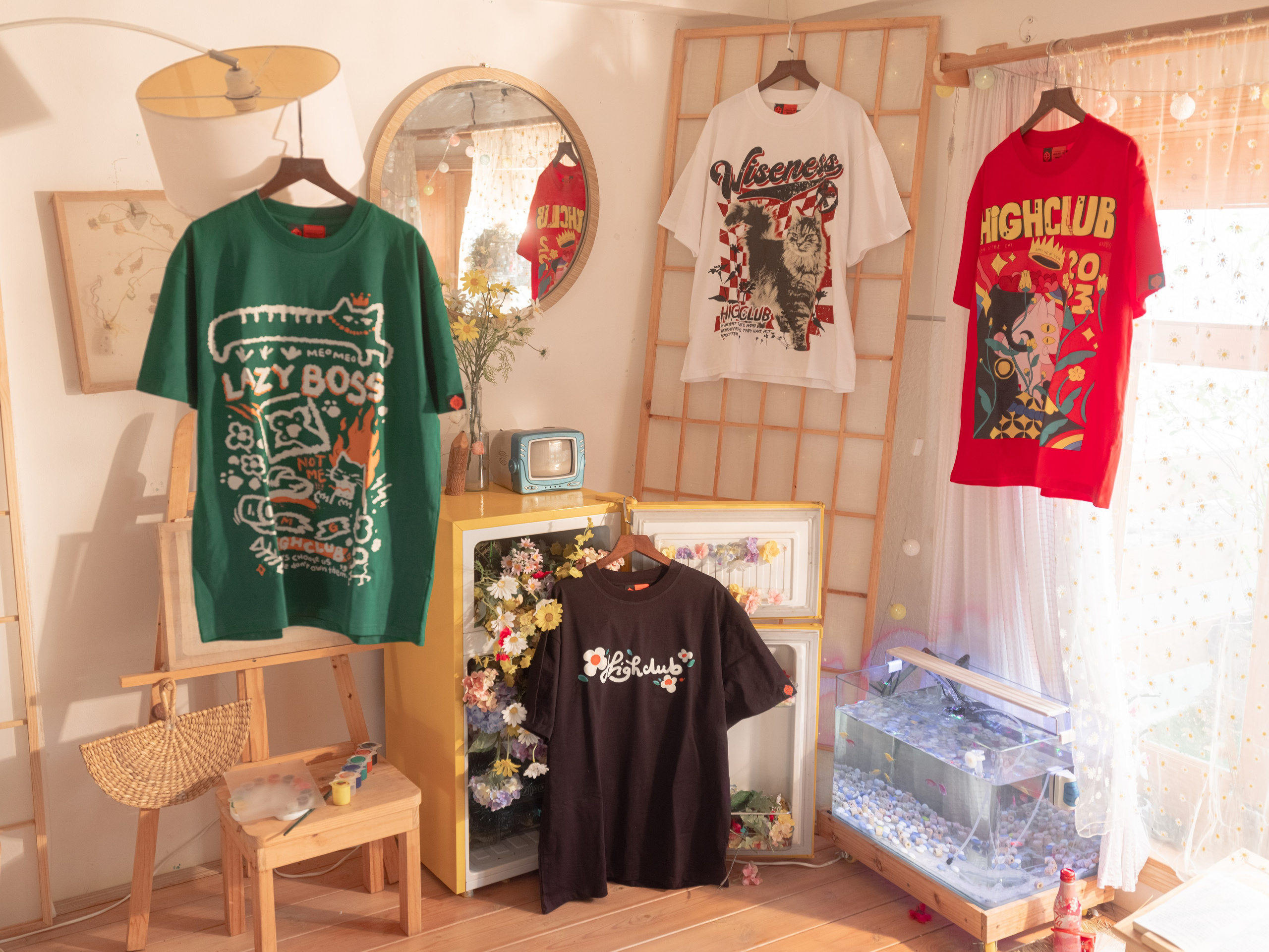 HIGHCLUB Cat Tshirt/ Bag. FINE ART PHOTOGRAPHY