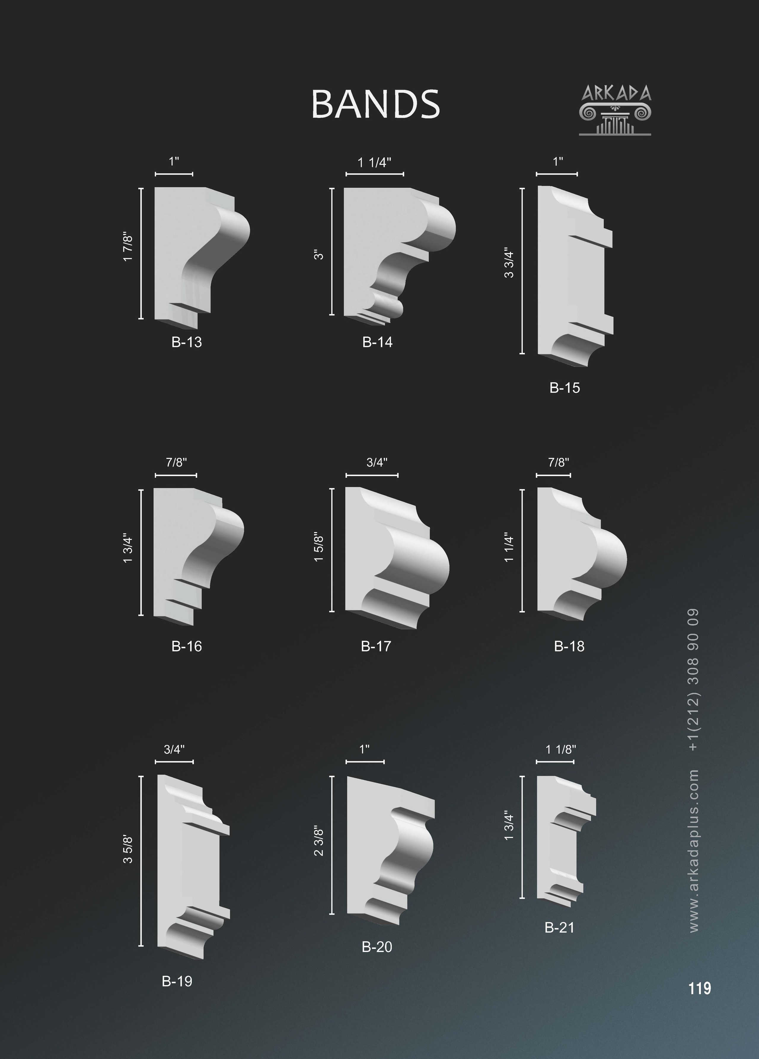 Catalog pages. Plaster molding