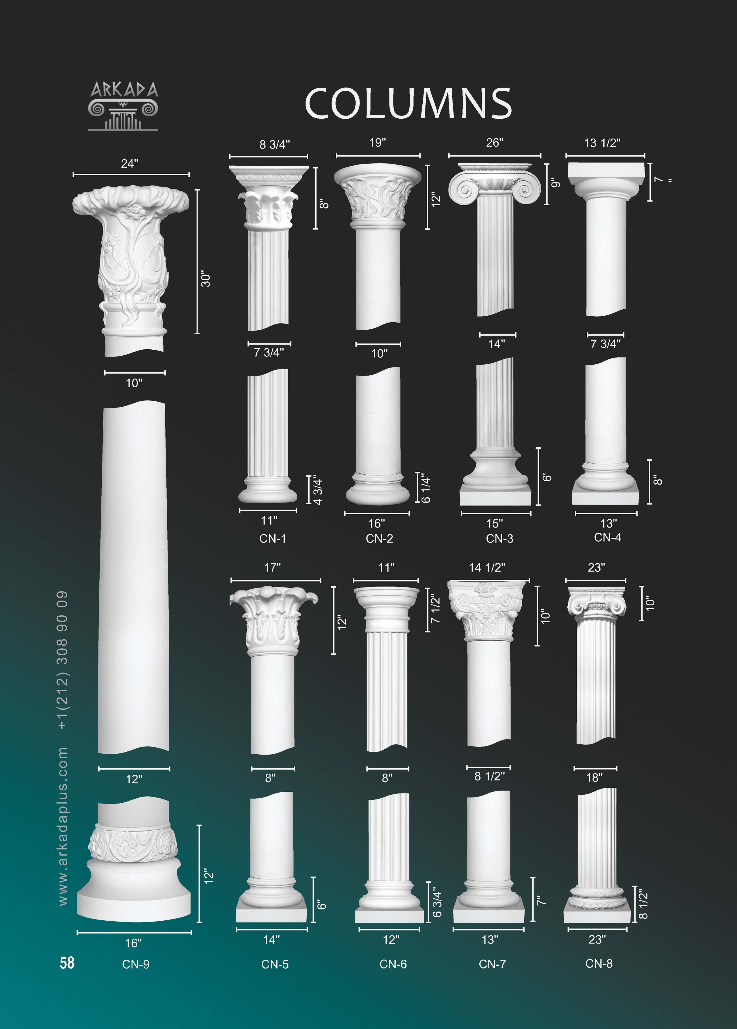 Catalog pages. Plaster molding