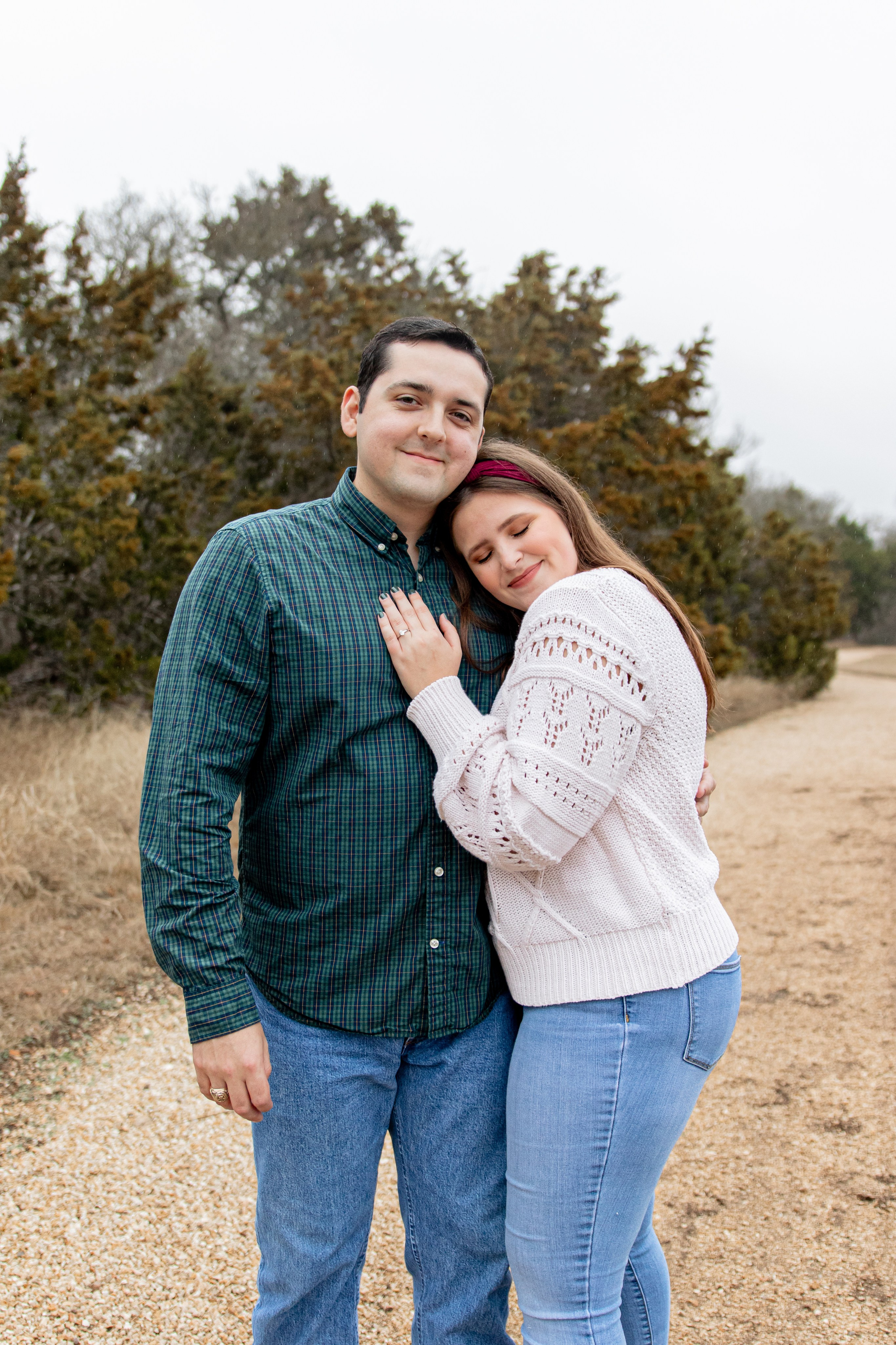 Haley and Aaron’s engagement photoshoot at Garey Park in Austin