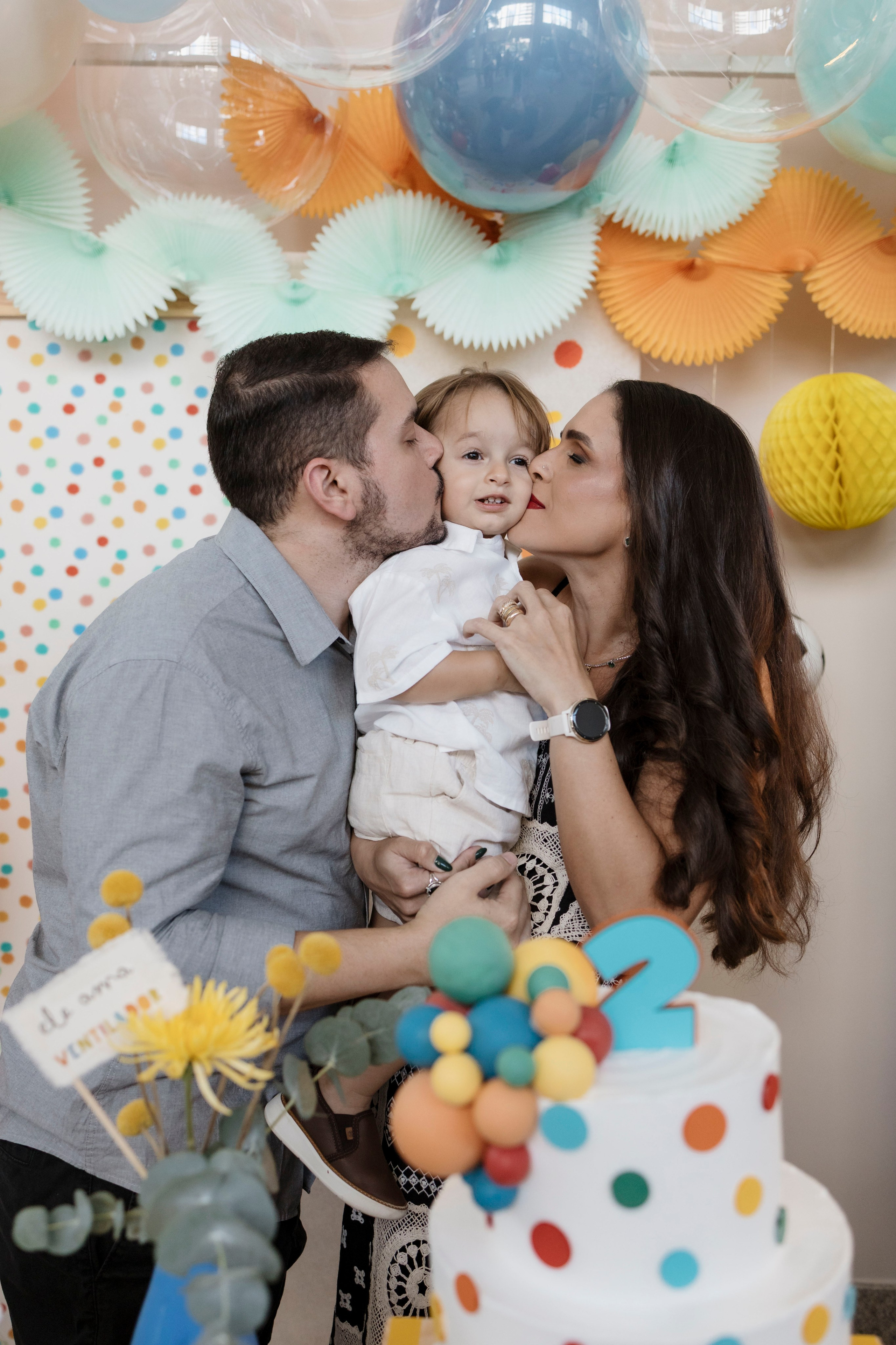 Momentos de afeto durante a comemoração