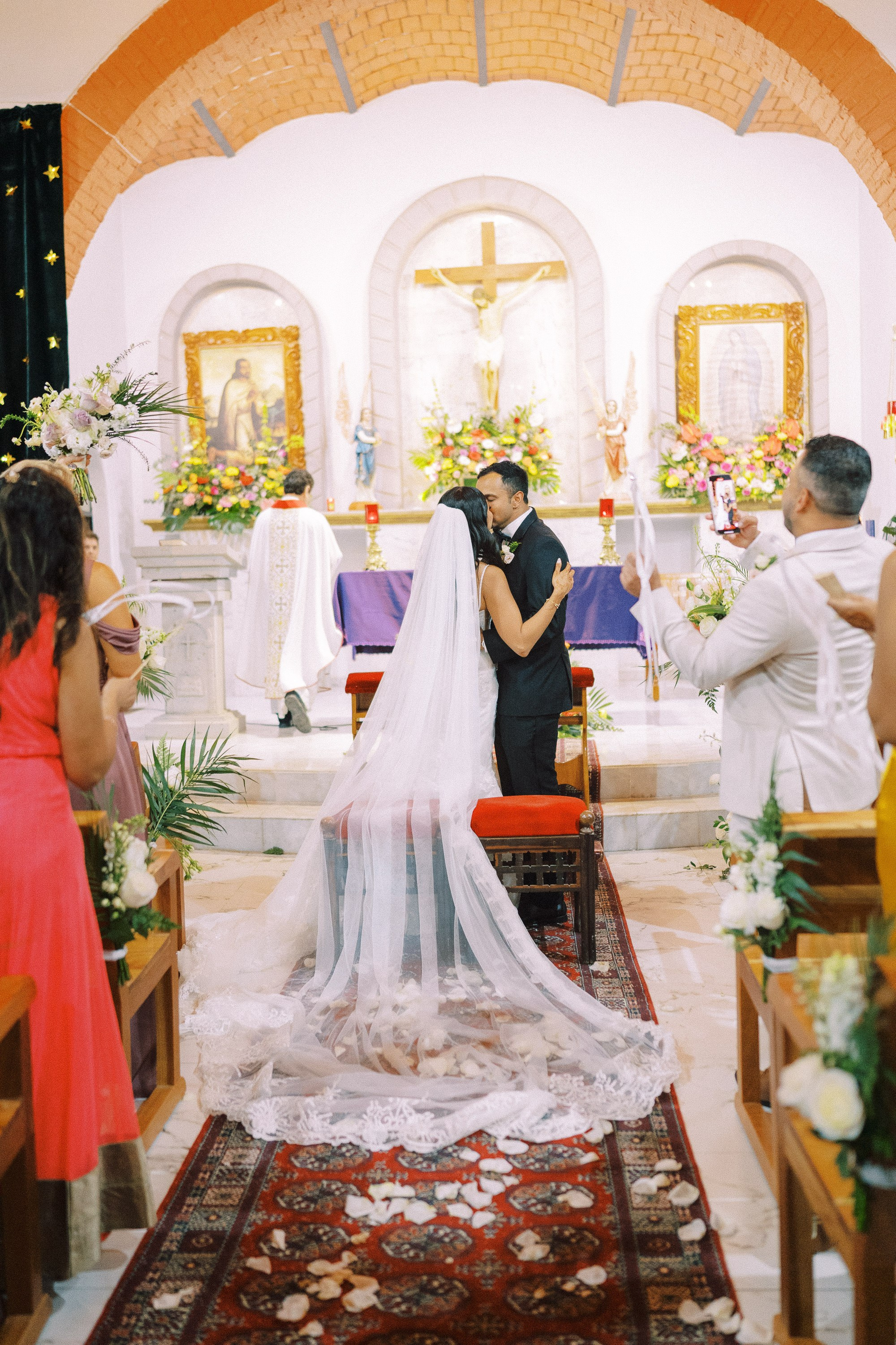 Jannet & Shan wedding in Sayulita church. Sayulita Wedding Photographer, Puerto Vallarta, Cabo