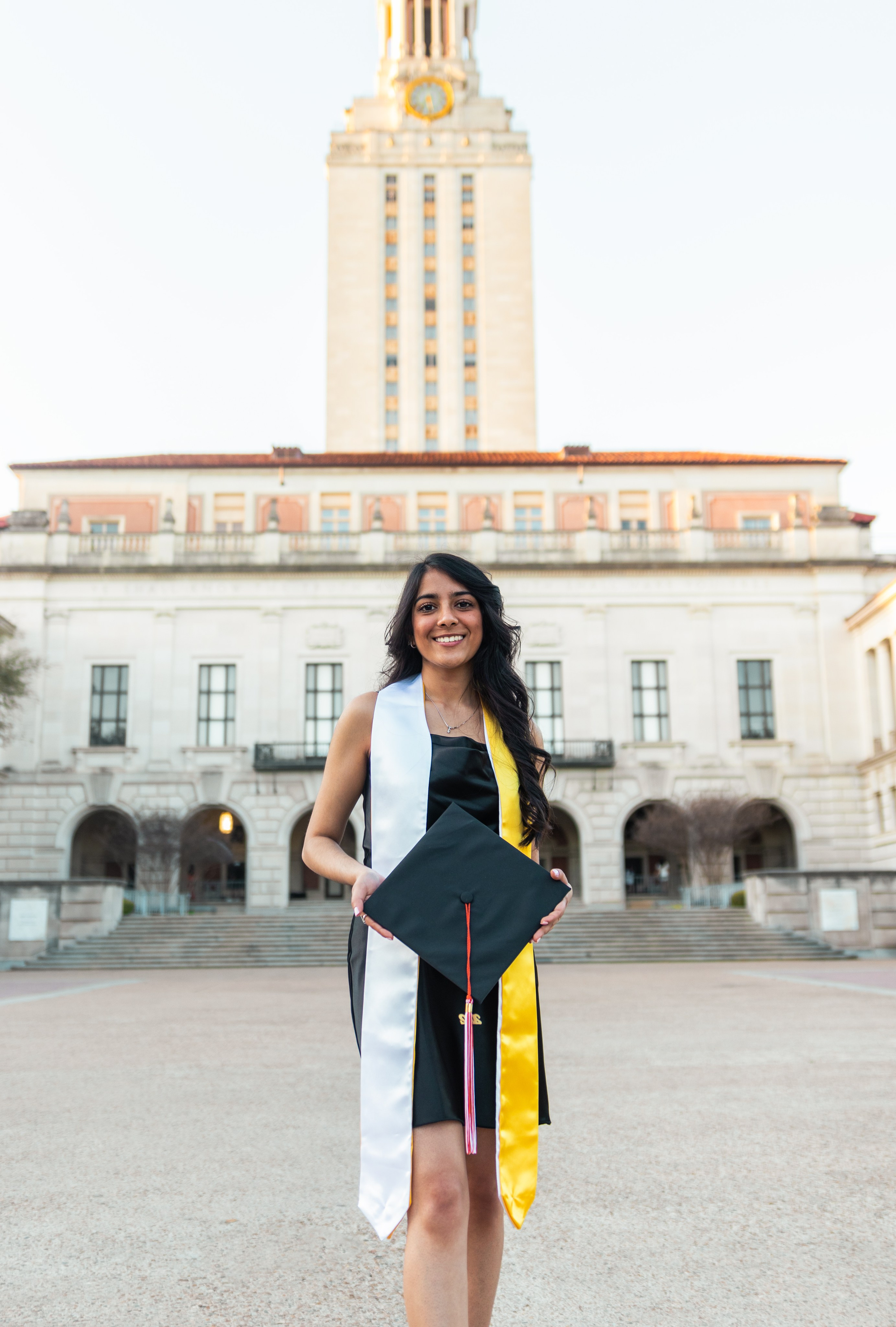 Payal’s graduation photoshoot at the University of Texas Austin