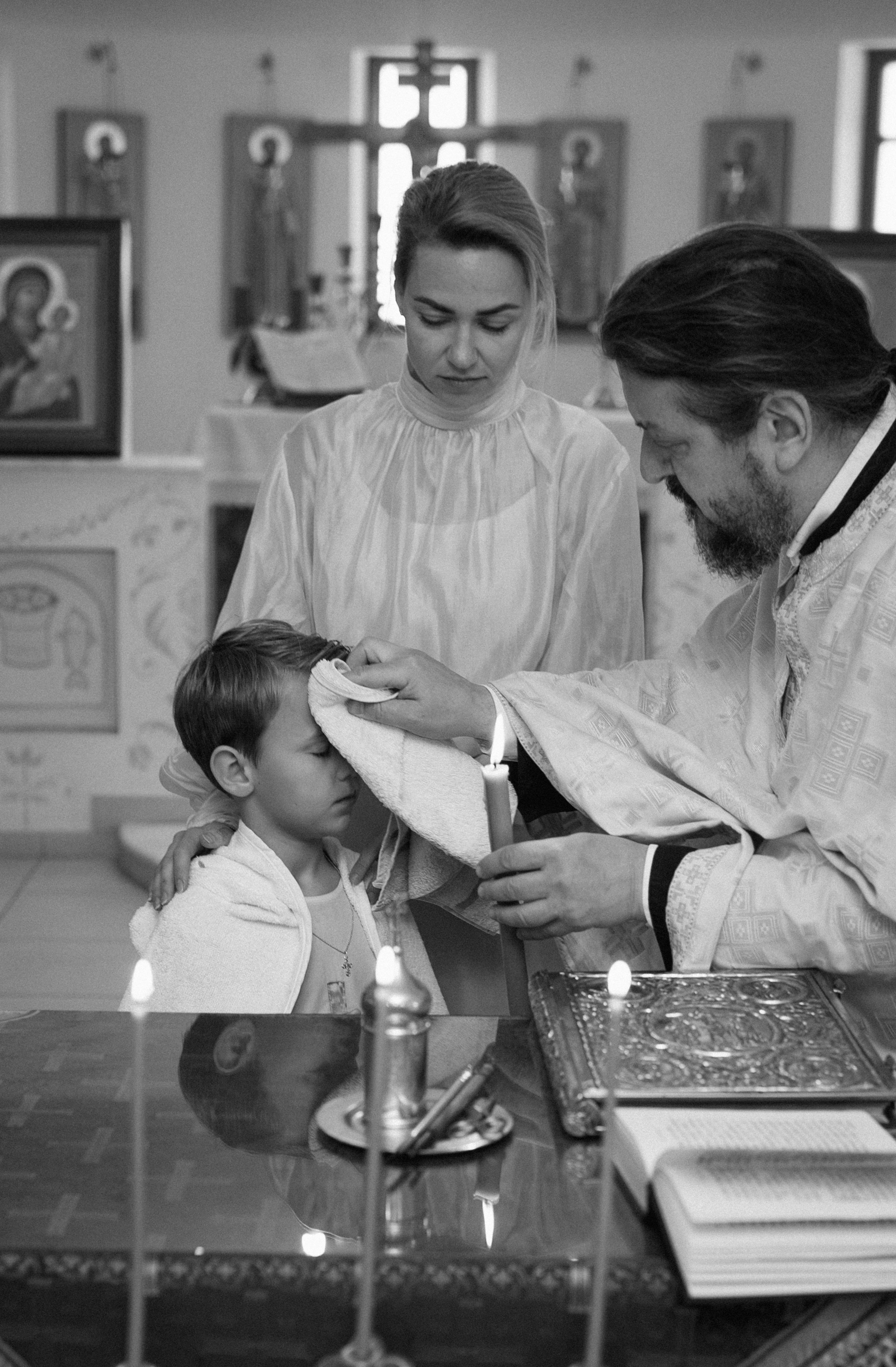 Baptism Mihail. Family, children, portrait, and event photography in Thessaloniki