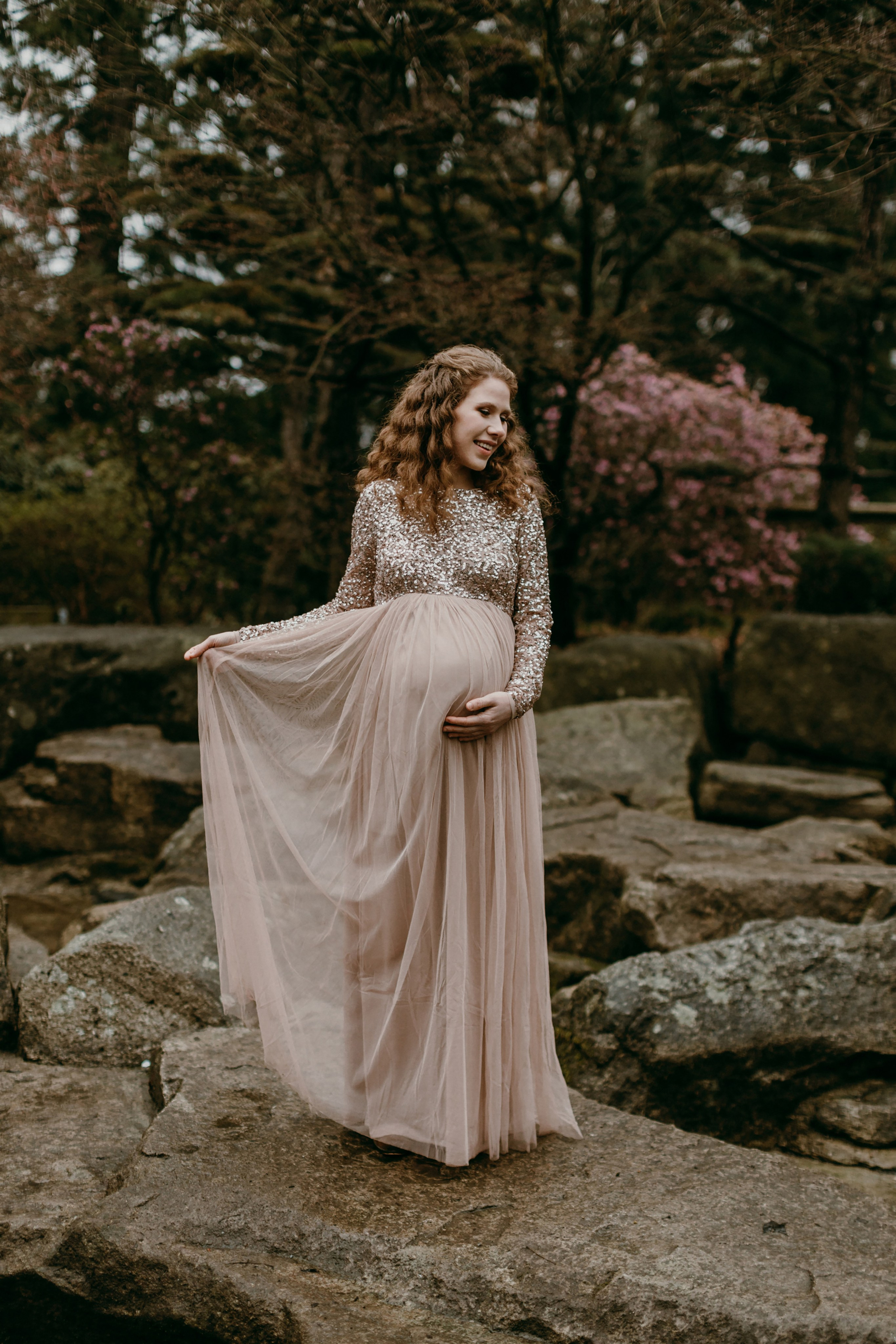 Babybauch-Fotoshooting in Planten un Blomen in Hamburg. Maria Chistyakovа — Fotografin in Karlsruhe, Baden-Baden und Umgebung