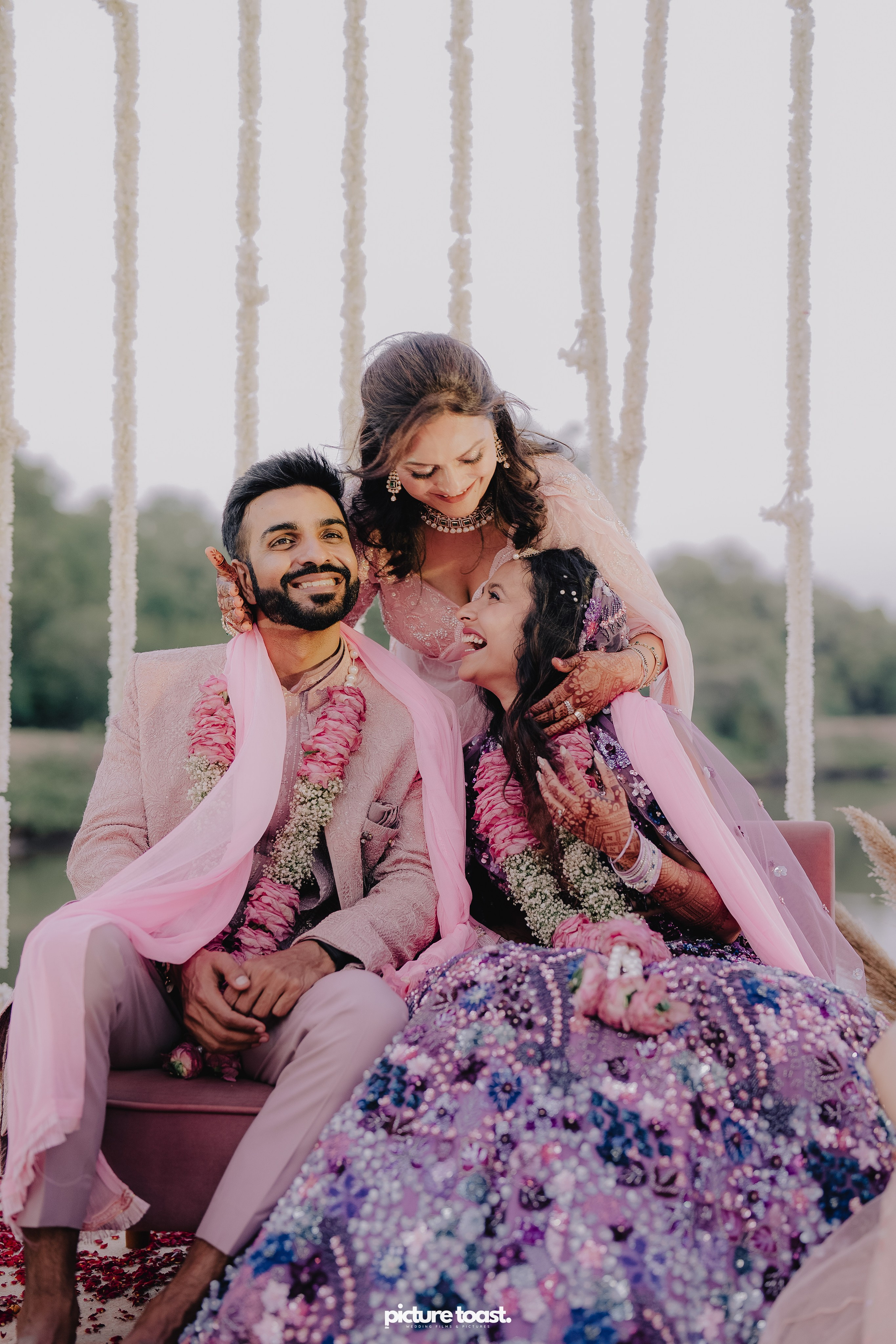 Varamala Ft. Barbie & Aneesh. Fine art Wedding Photographers in India & Canada