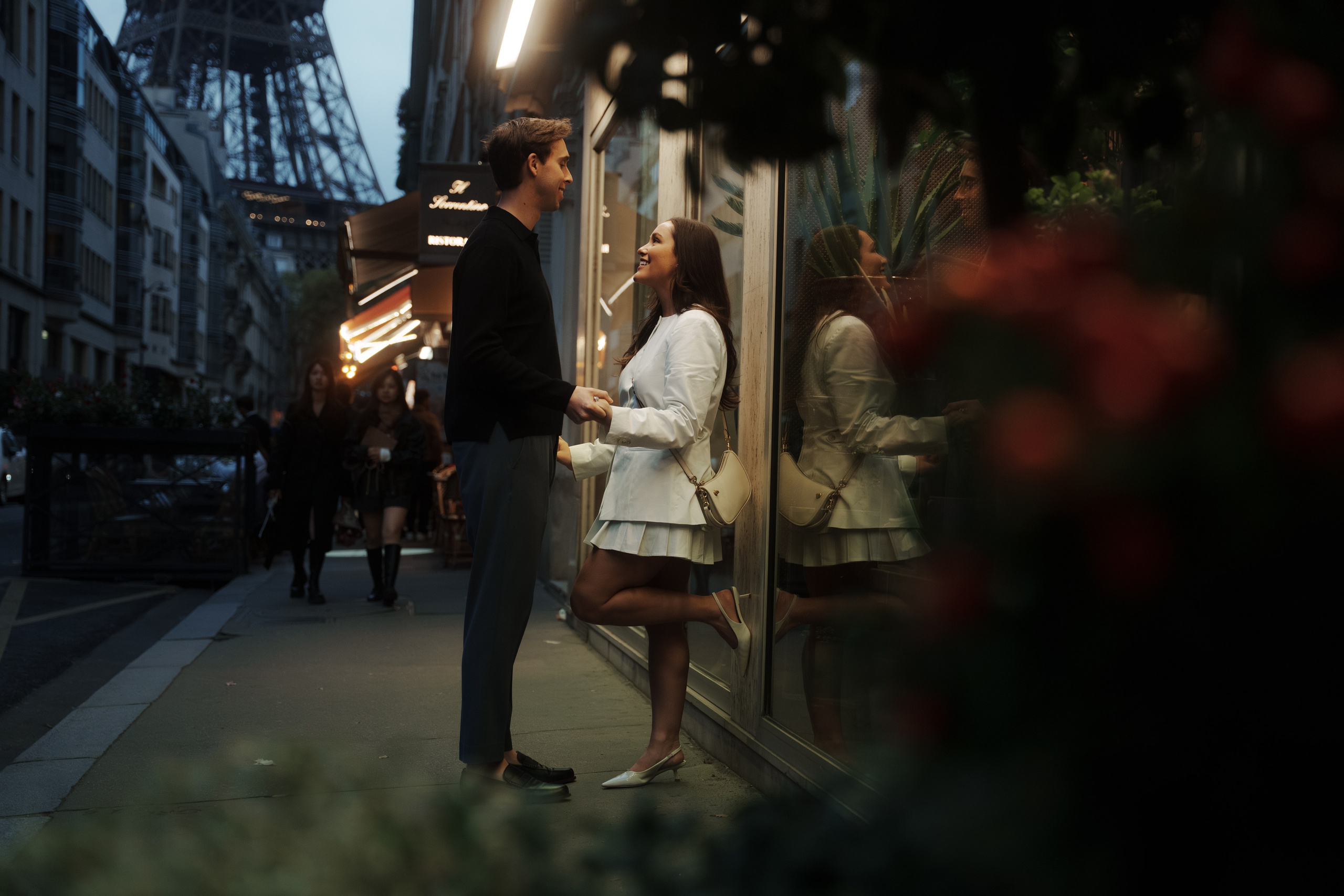 Alyssa & Dane — Fall, Evening, Eiffel Tower. Фотограф в Париже Полина Осипова