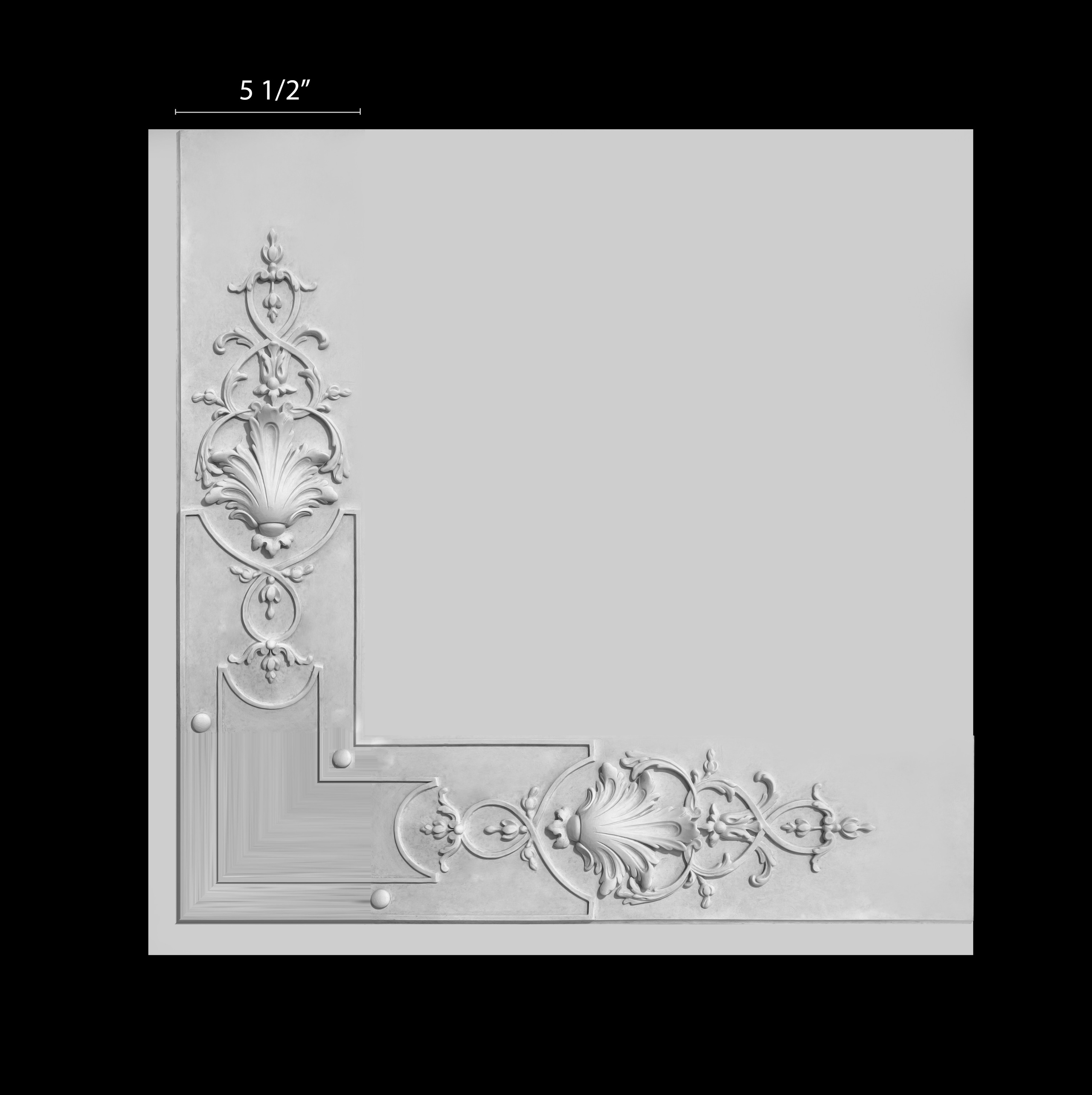 Corners. Plaster molding