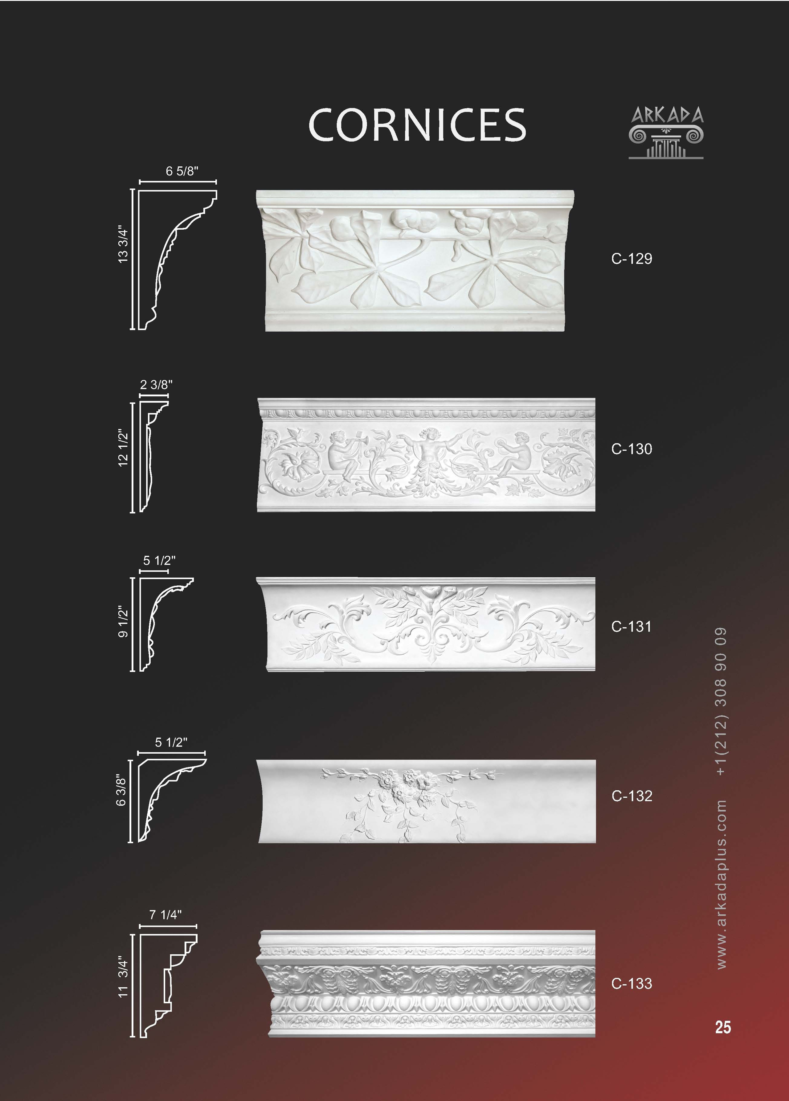 Catalog pages. Plaster molding