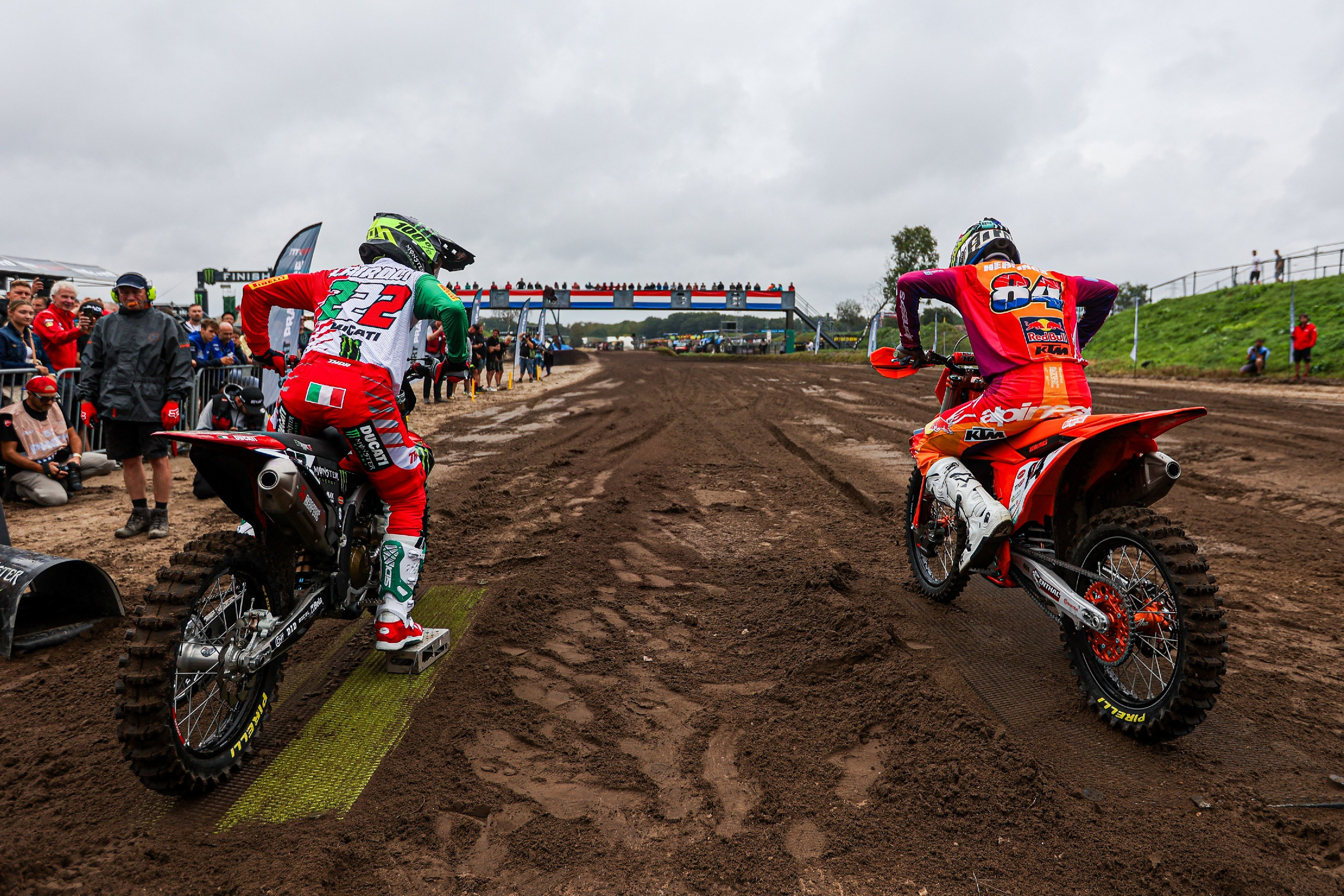 Antonio Cairoli side by side with Jeffrey Herlings on his return to the MXGP paddock after retirement Motocross World Championship