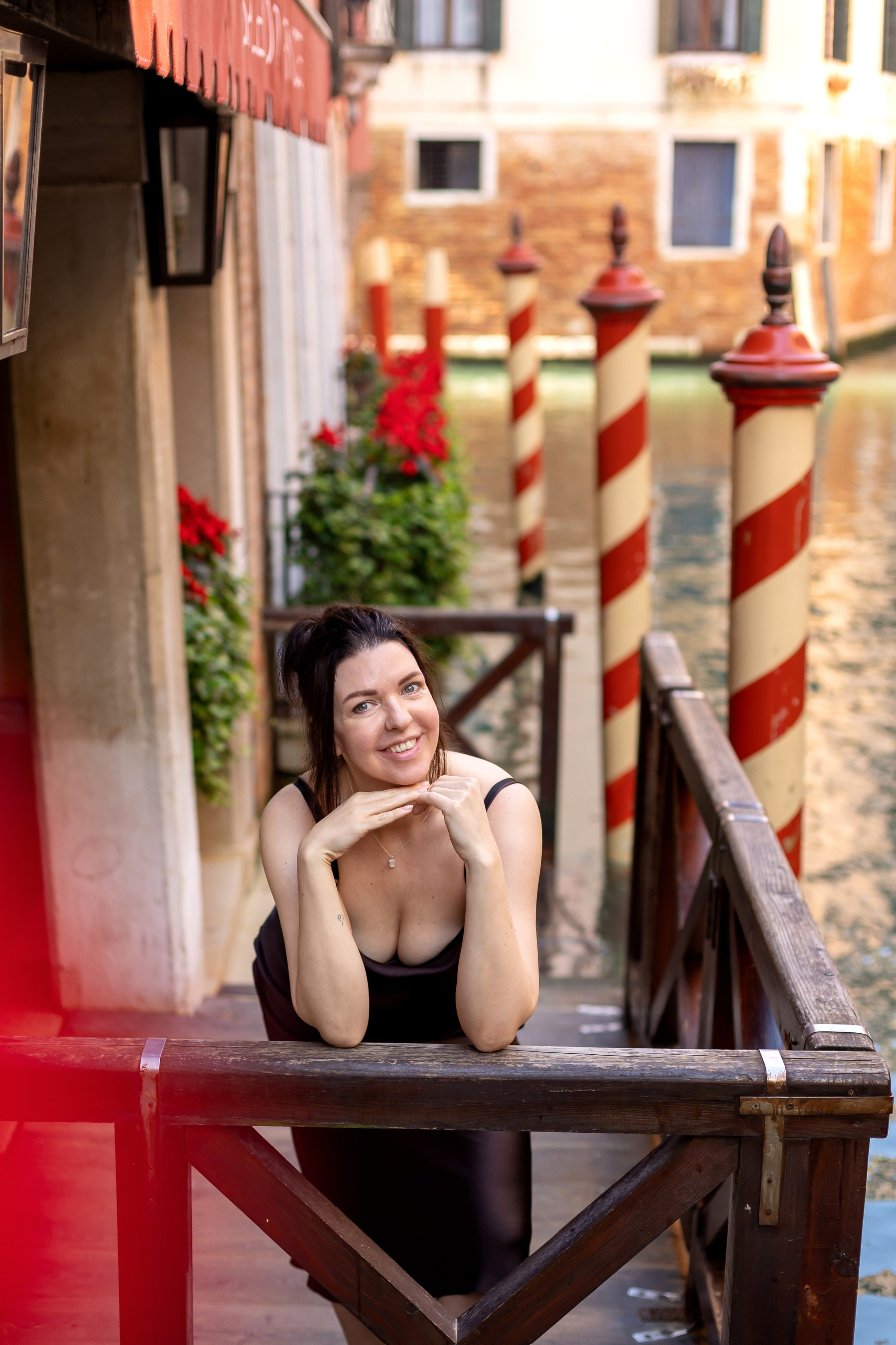 Mother and daughter at sunrise