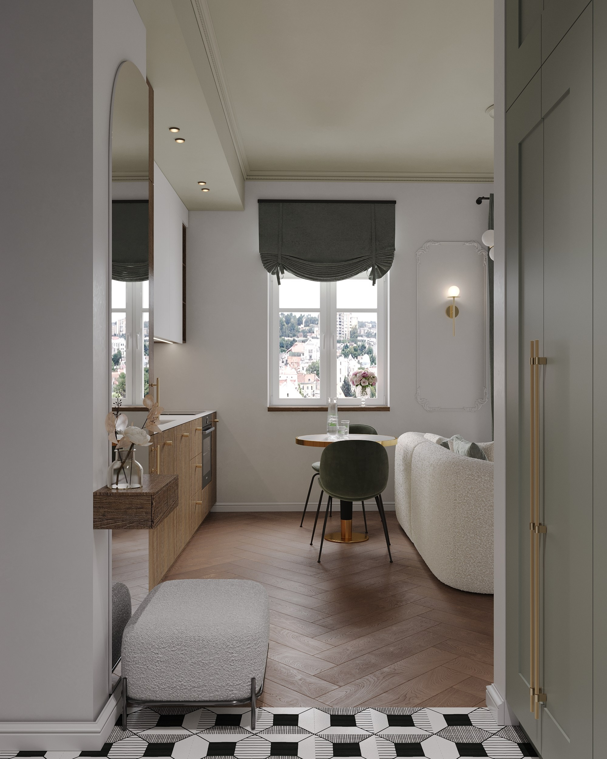 Flat of Gediminas. Simple Archs — high quality visualizations for your interior projects