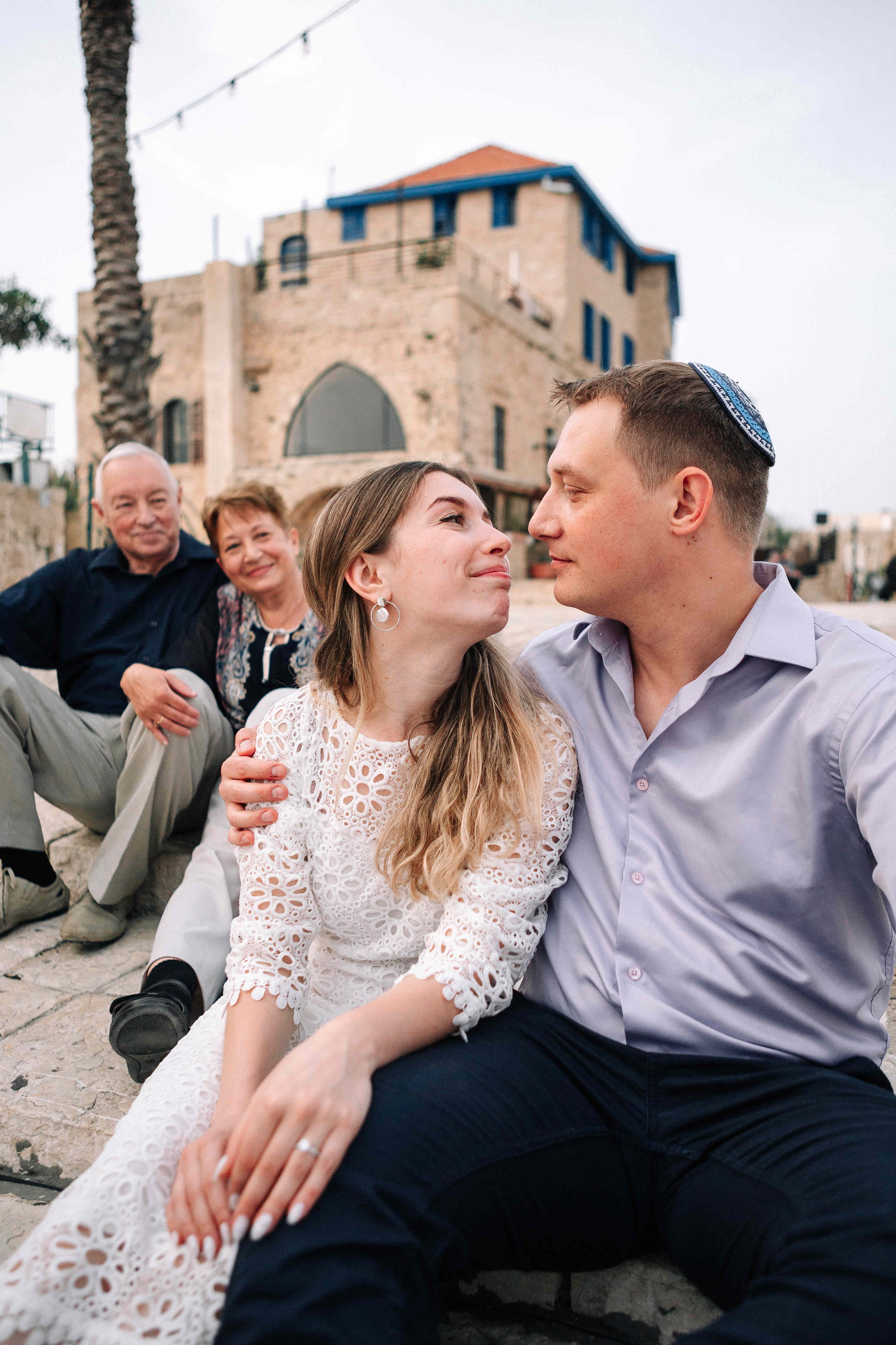 LOVERS IN JAFFO. PHOTOGRAPHER IN ISRAEL