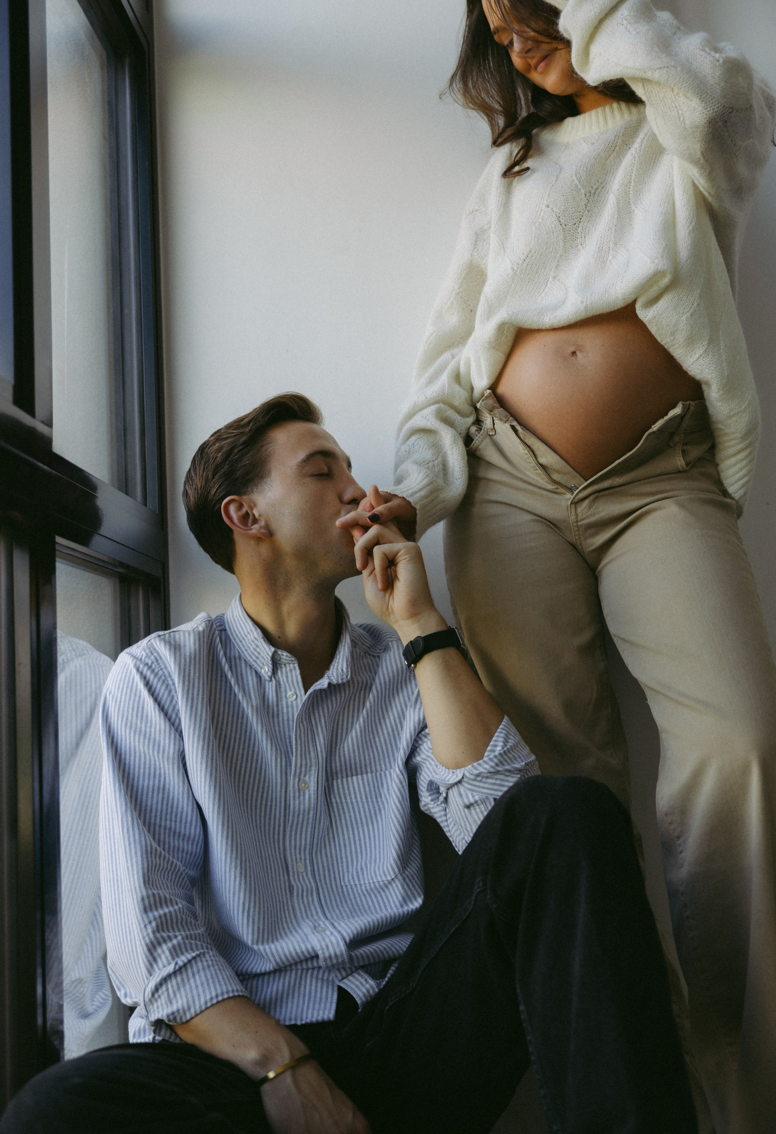 Ieva ir Žilvinas | Moderni laukimo fotosesija studijoje. Vestuvių ir šeimų fotografė Lena Bondarenko / belove photo