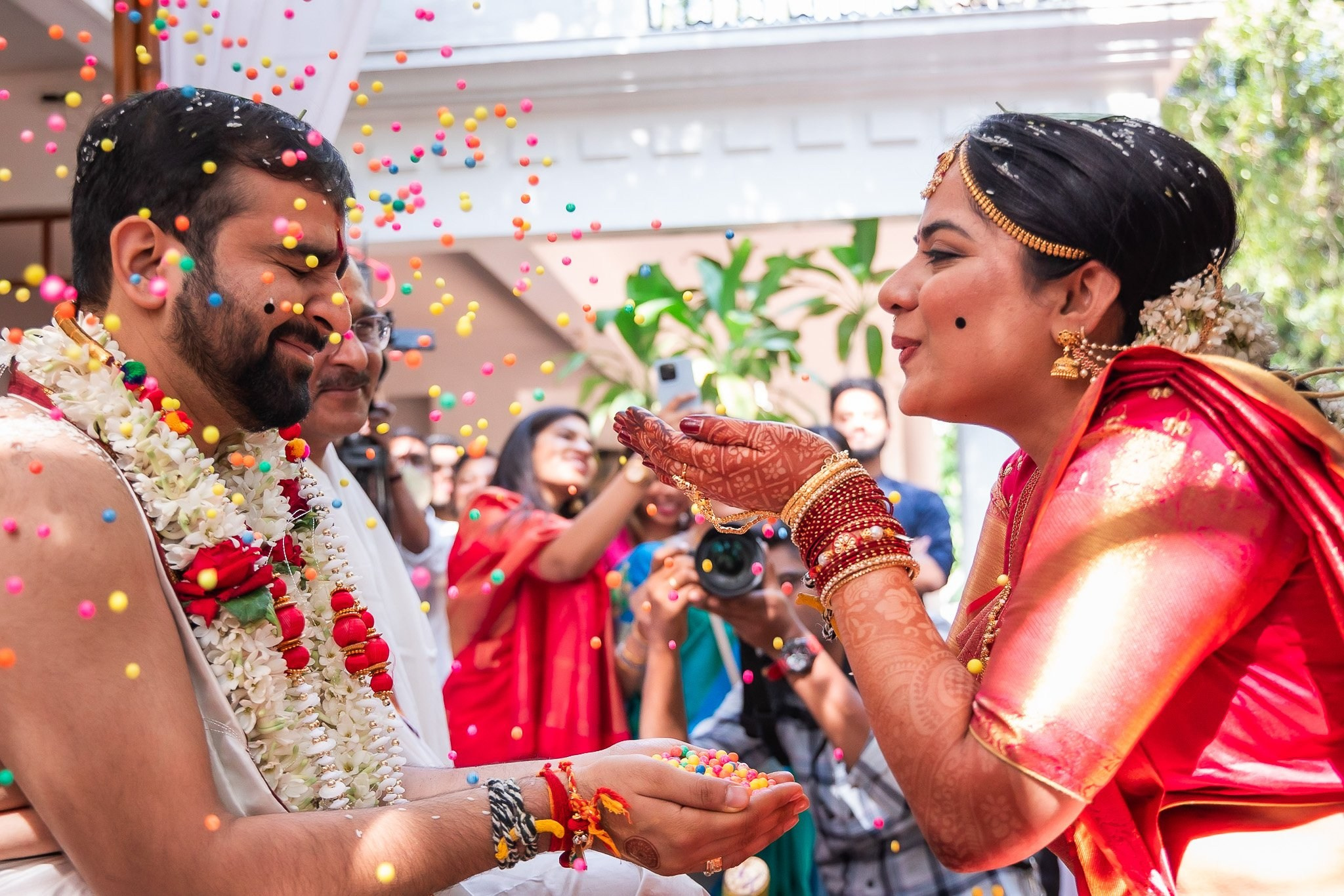 Telugu + Punjabi Fusion Wedding at Le Roma Gardenia resort, Bangalore, India