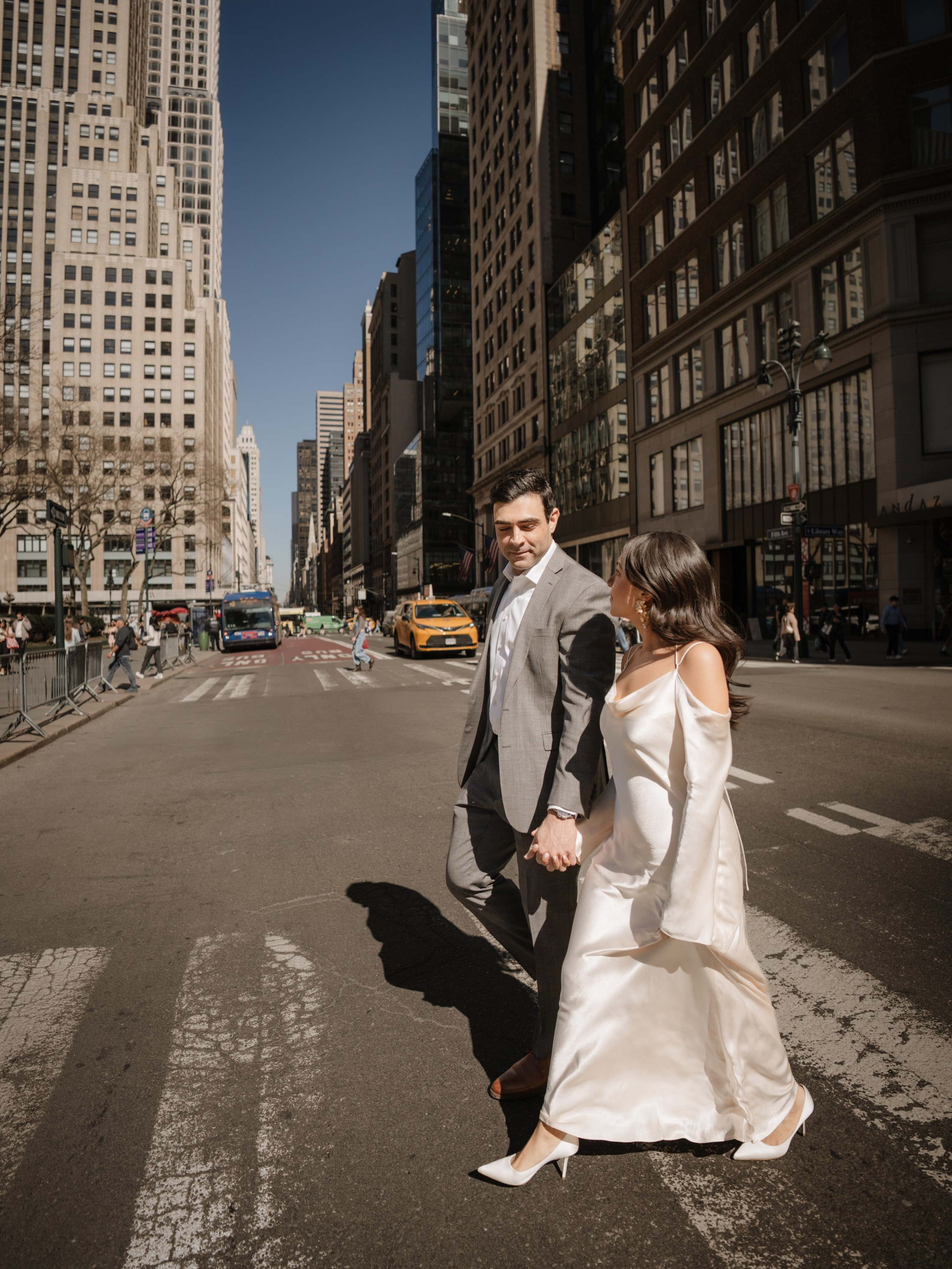 Engagement photo shoot in New York. Portrait and wedding photographer in New York