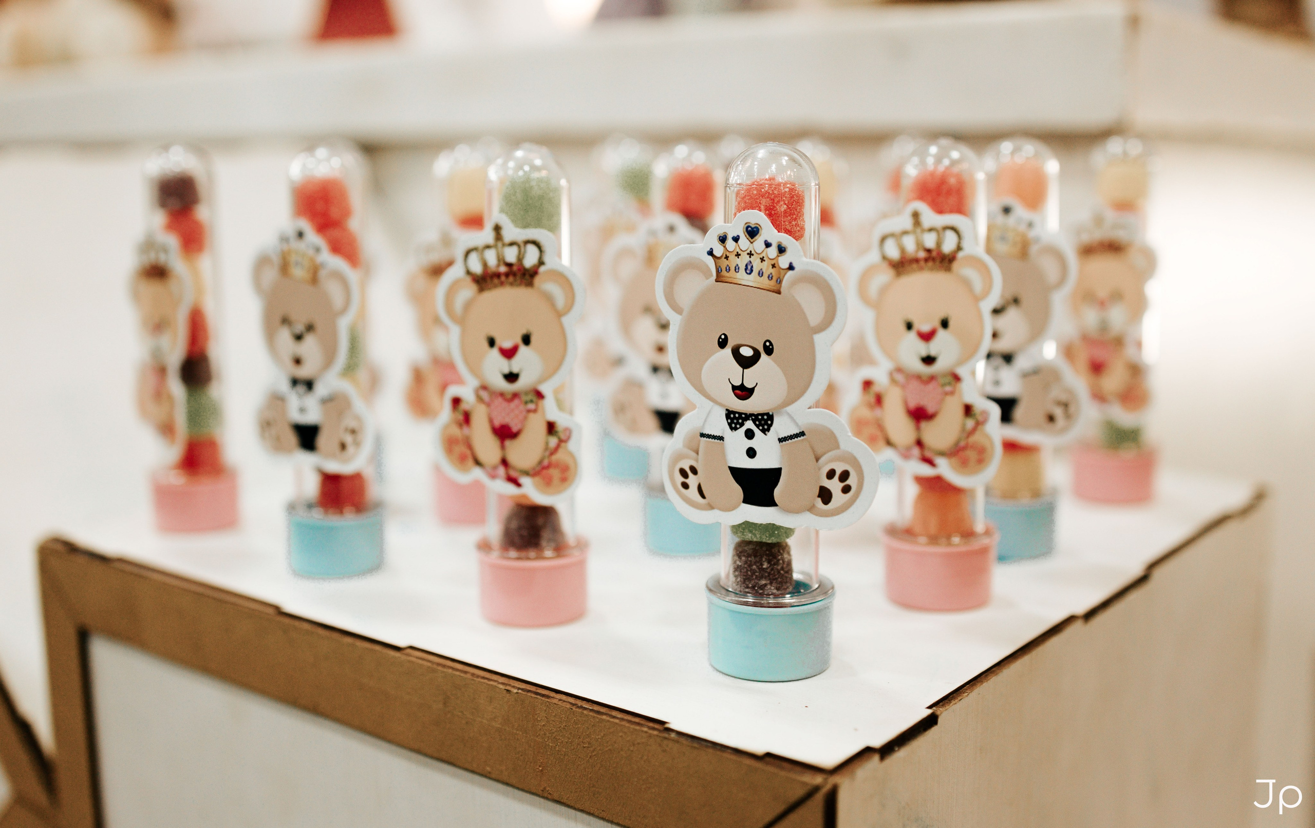 Detalhe de lembrancinhas com embalagem