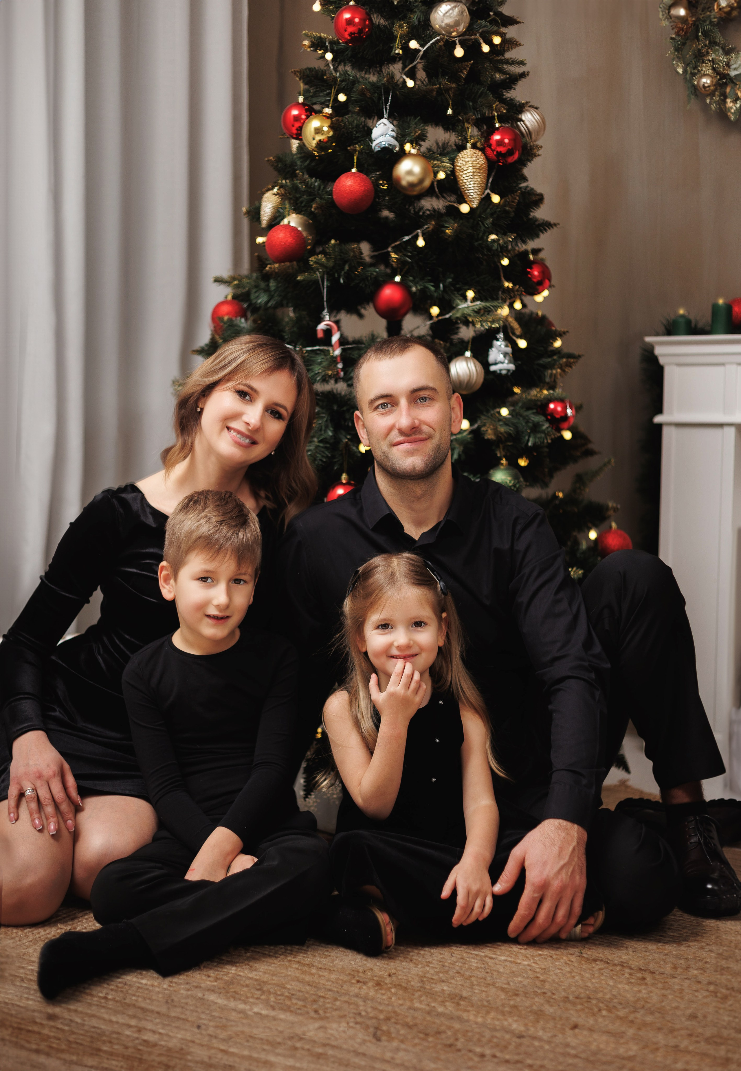 Новогодняя съёмка в студии. Семейный и детский фотограф в Вильнюсе Светлана Наумова