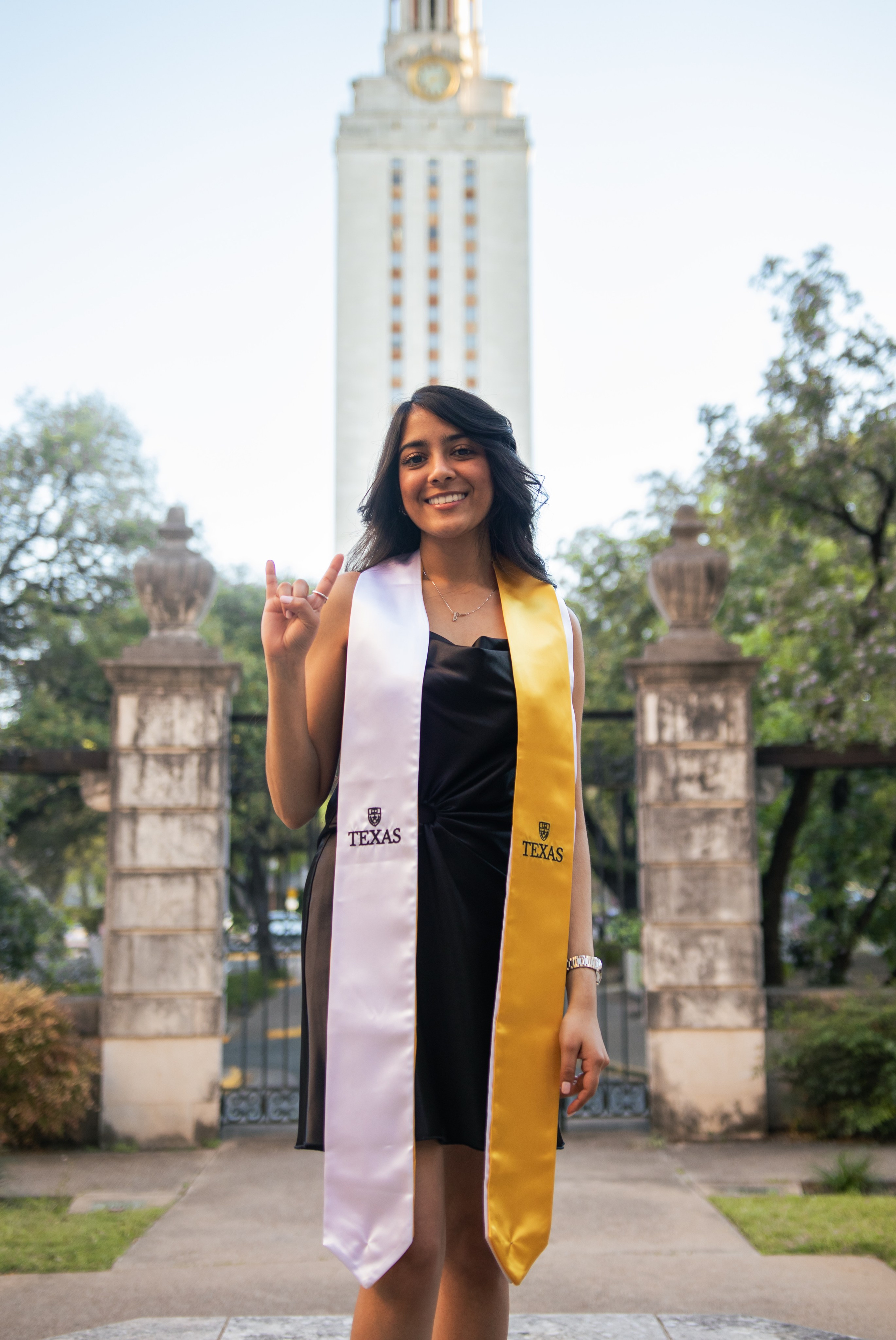 Payal’s graduation photoshoot at the University of Texas Austin