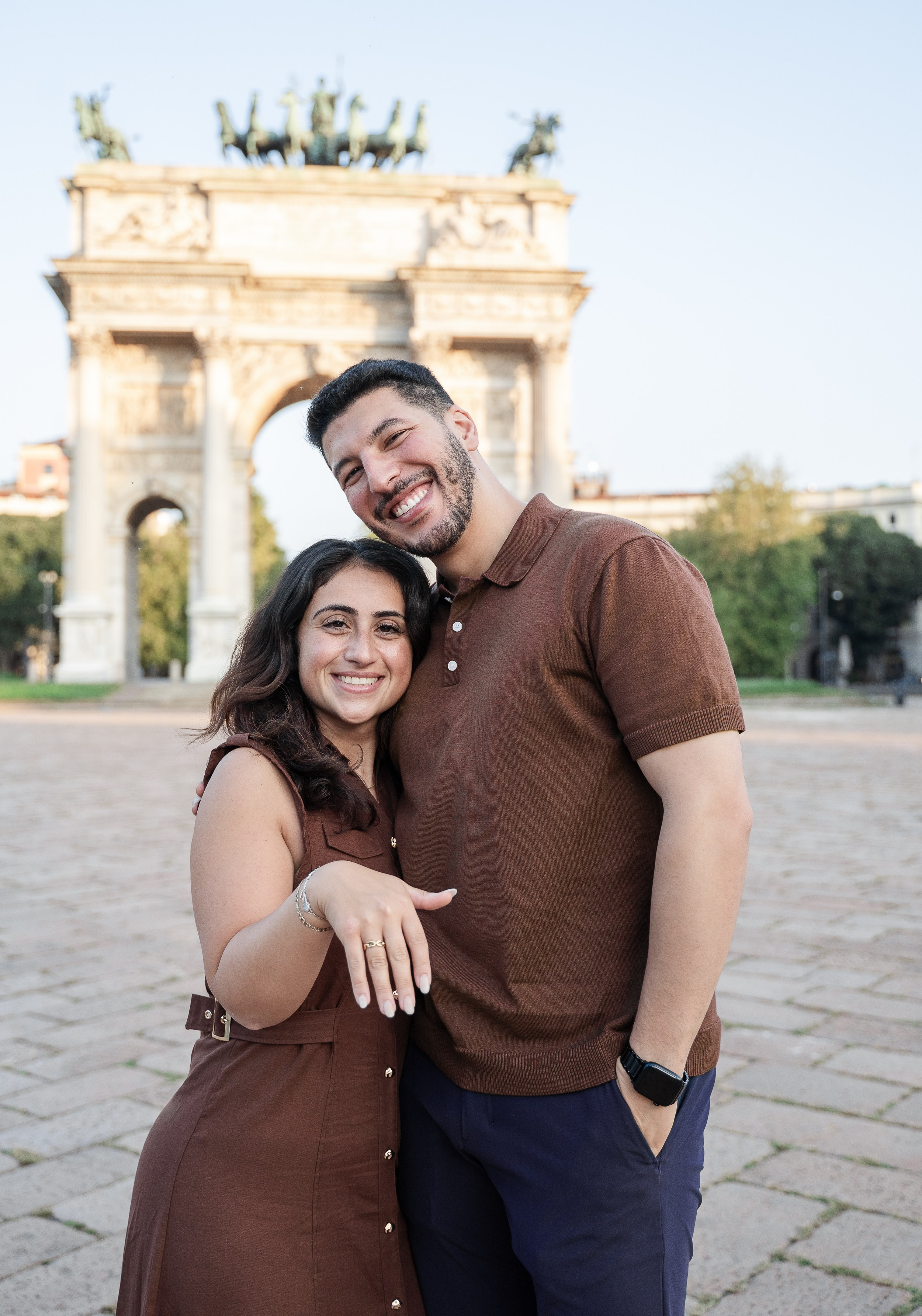 Sunrise Proposal in Milan. Proposal Photographer in Lake Como