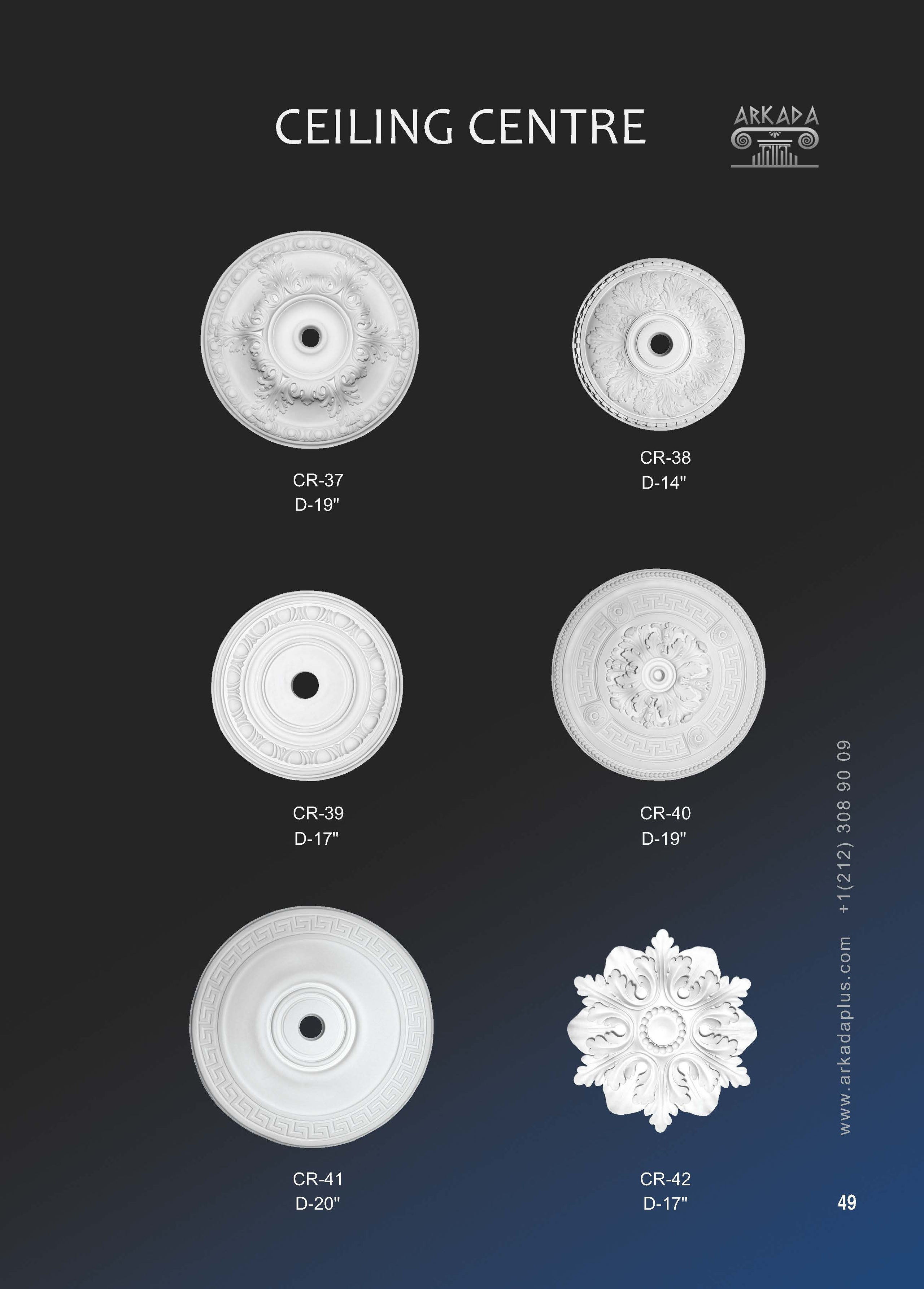 Catalog pages. Plaster molding