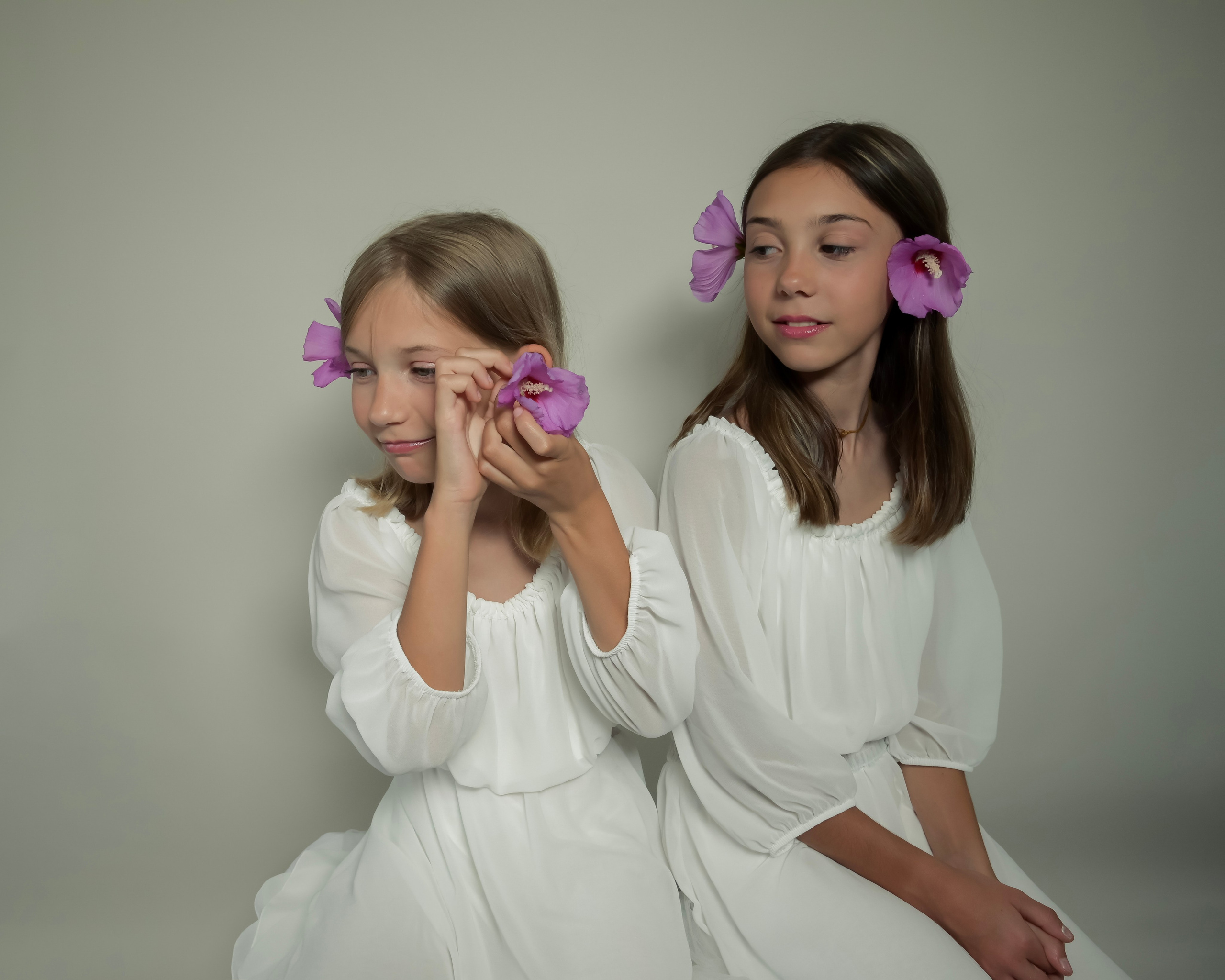 ELISA E SOFIA - SESSIONE FOTOGRAFICA ESTIVA LE SORELLE CON LA MAMMA