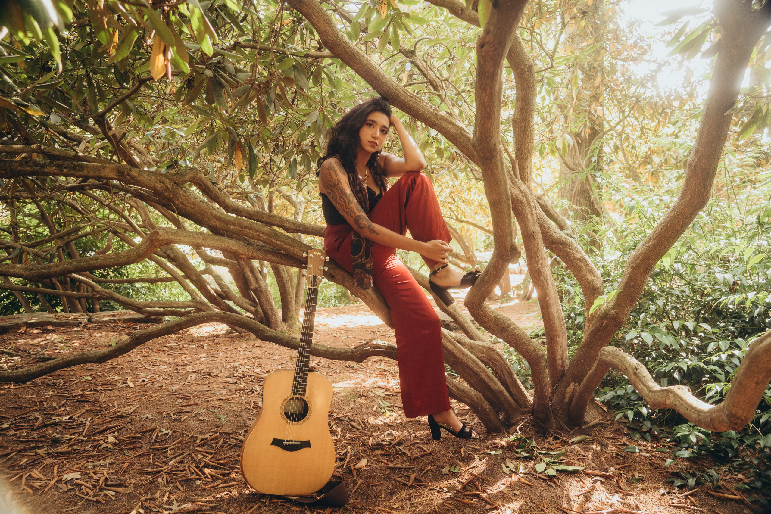 Debut Album Photoshoot for Rhode Island Musician. Daria Deschain Cinematic Photography in Connecticut