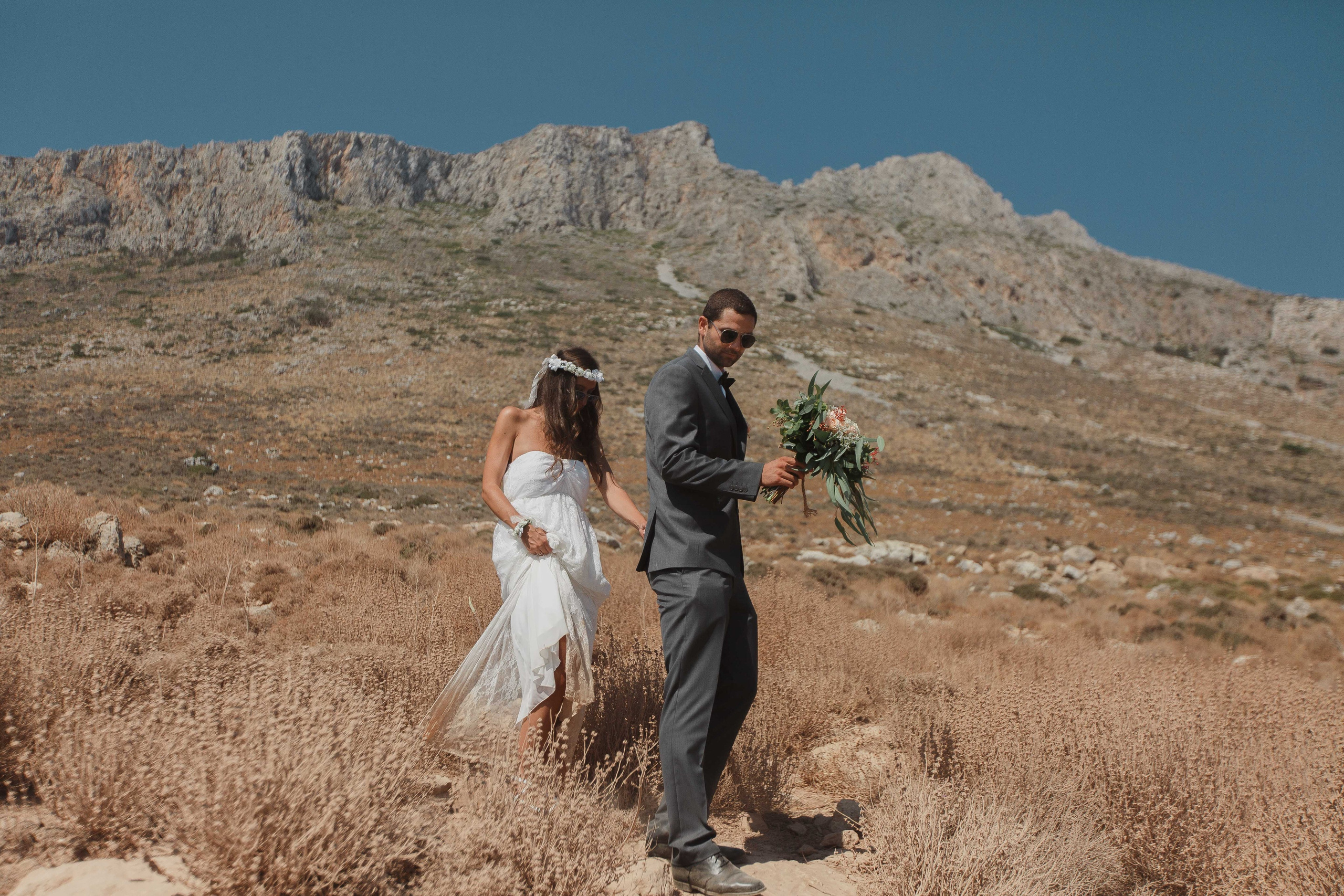 Marino & Steffi, Crete. Denny Savon — Photographer in Santorini | Weddings, Love Stories & Flying Dress