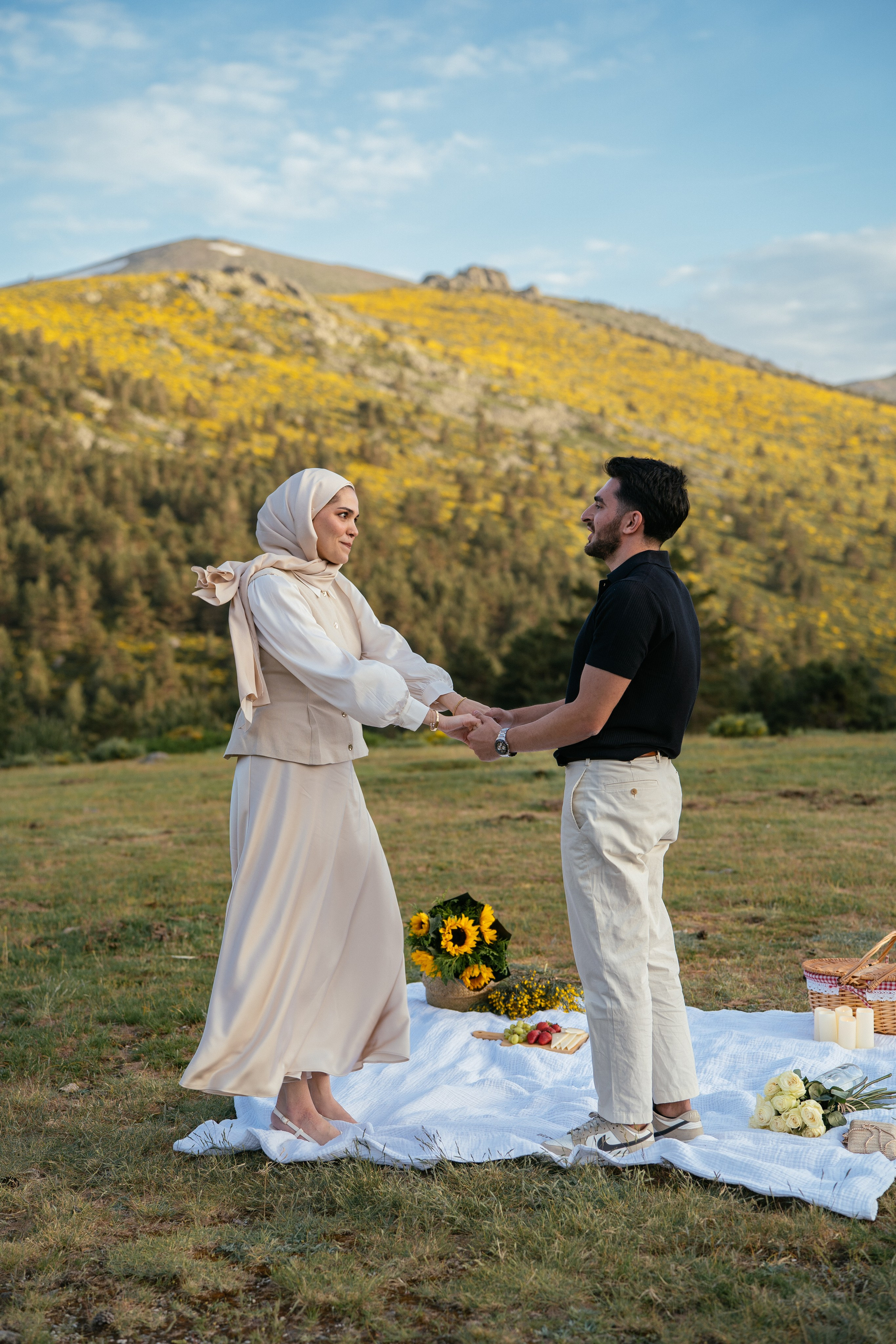 Marrige proposal in the mountains. Фотограф в Мадриде Алена Белянинова