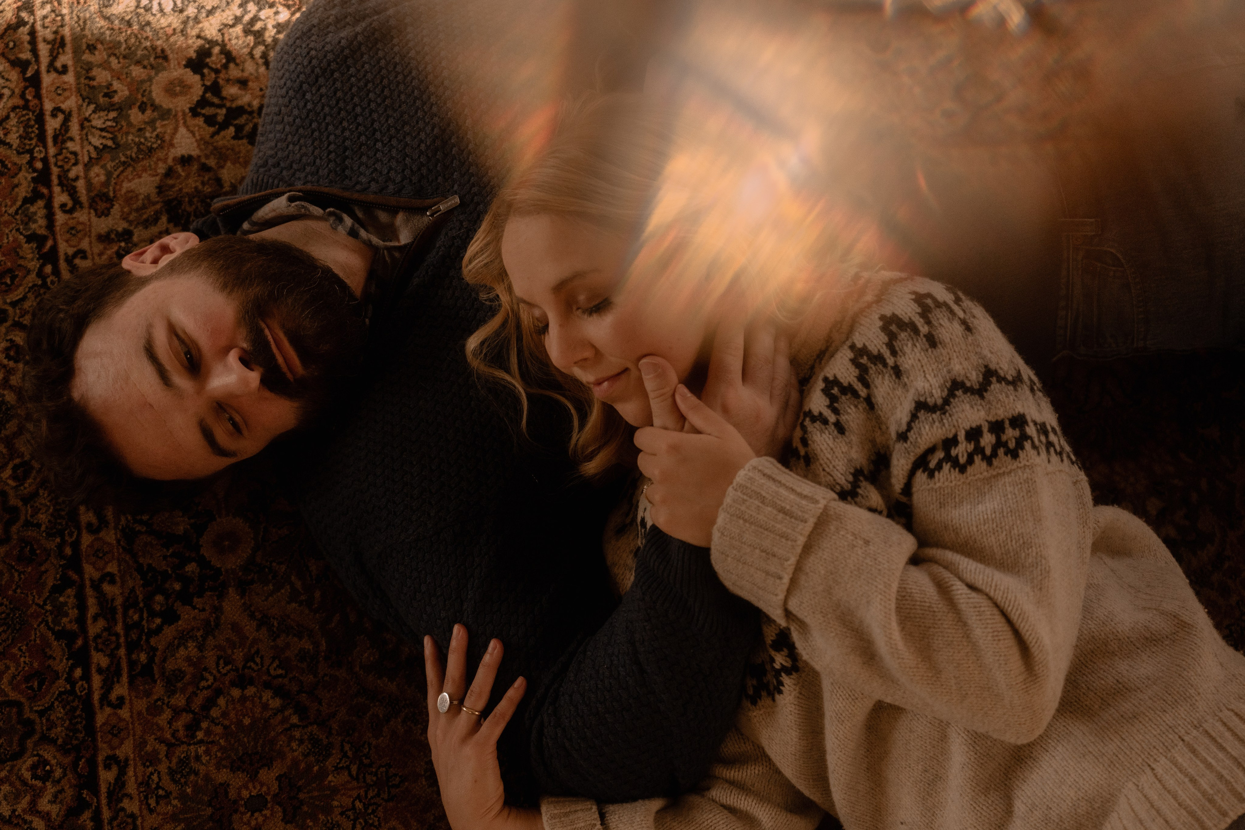 Connecticut Couple Photography — Intimate Home Session. Daria Deschain Cinematic Photography in Connecticut