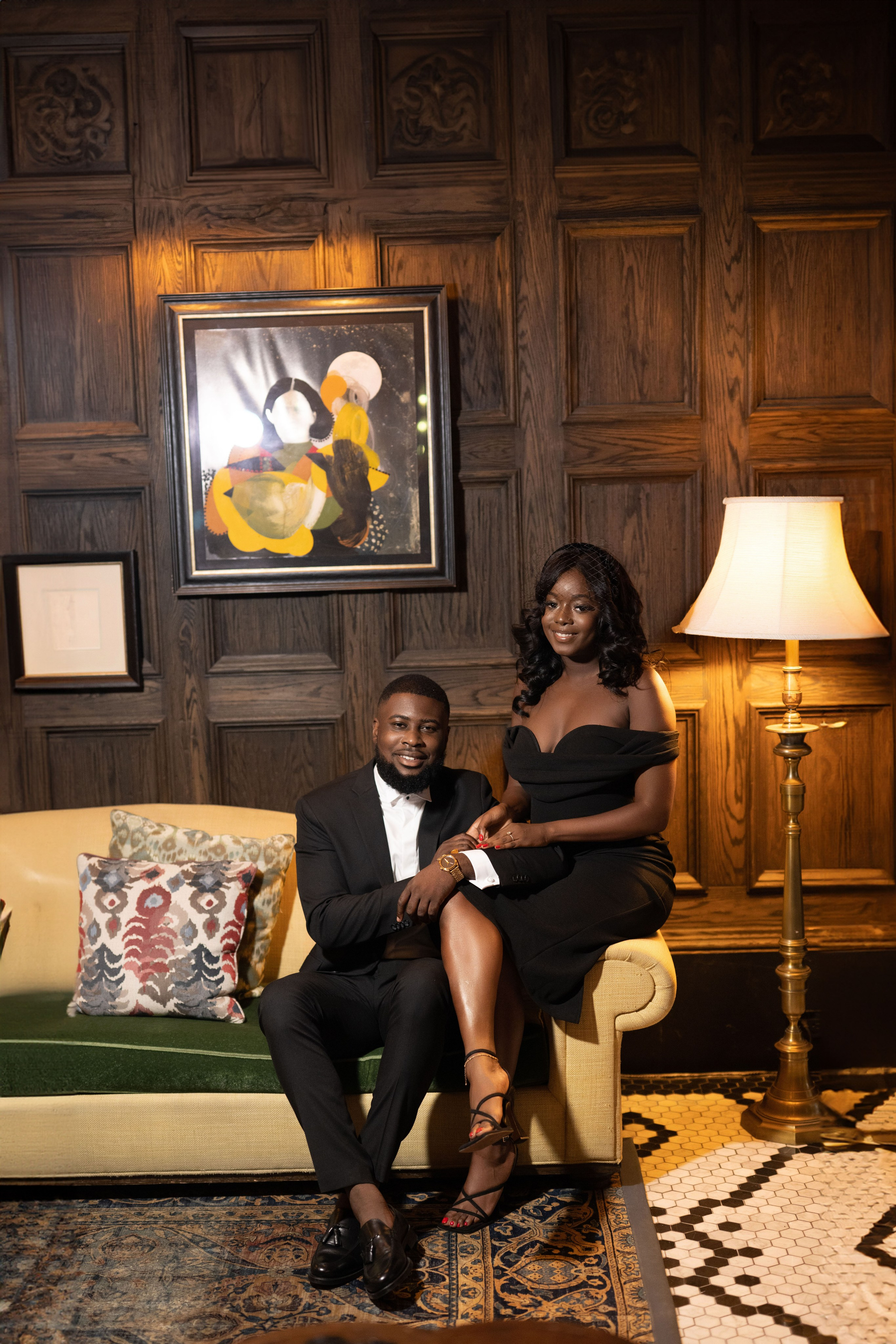 Kyana and David at The Beekman Hotel | NYC Engagement Photography